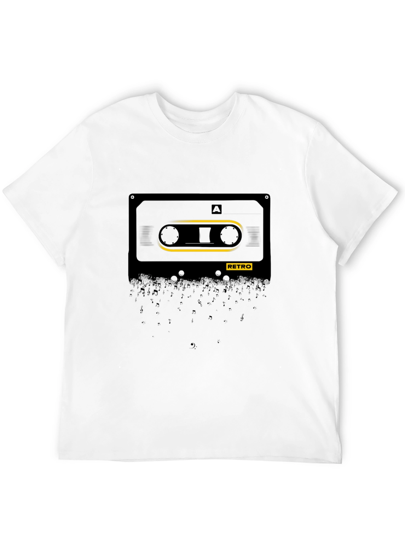 Retro Cassette Tape Black T-Shirt