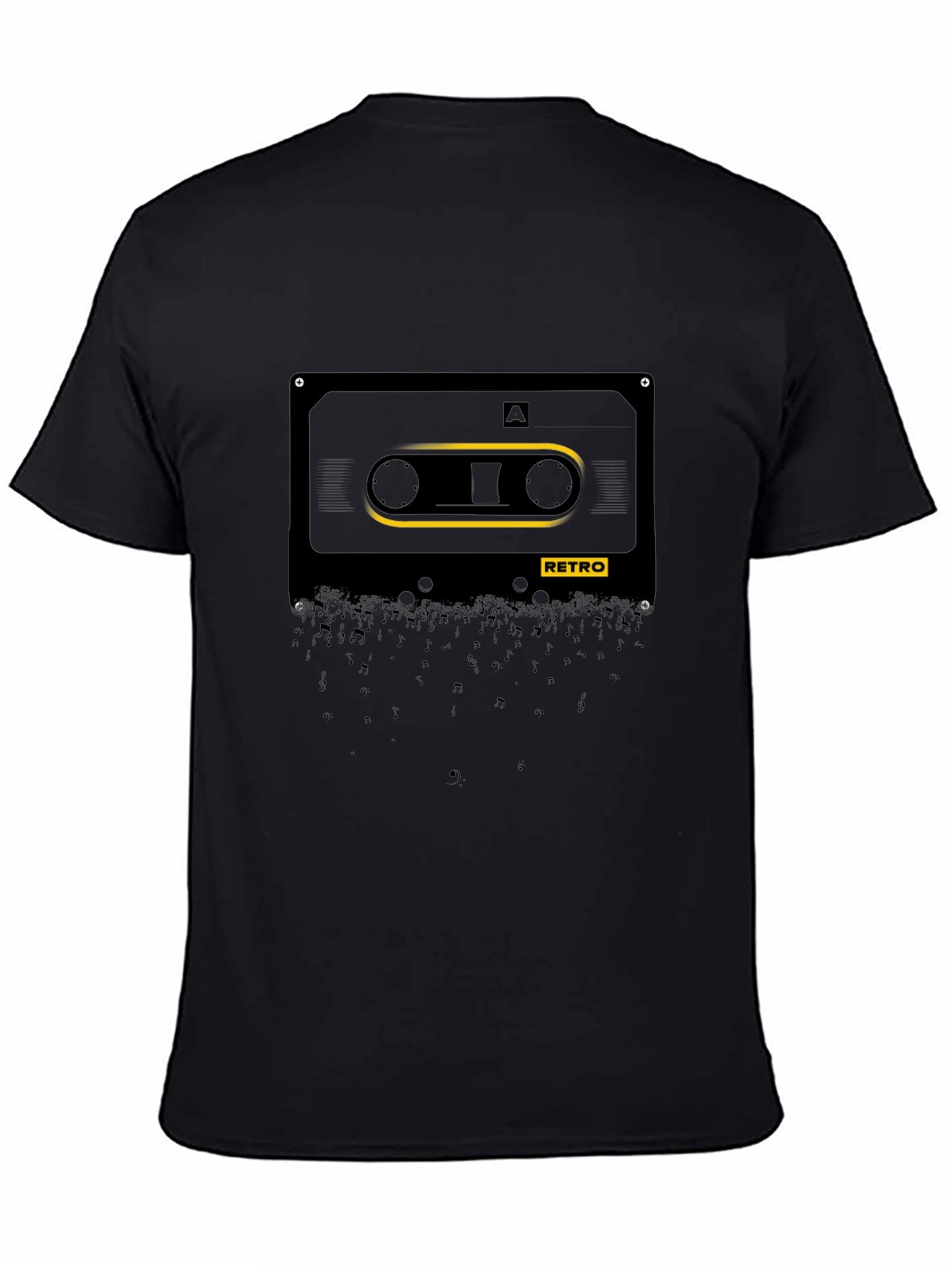 Retro Cassette Tape Black T-Shirt