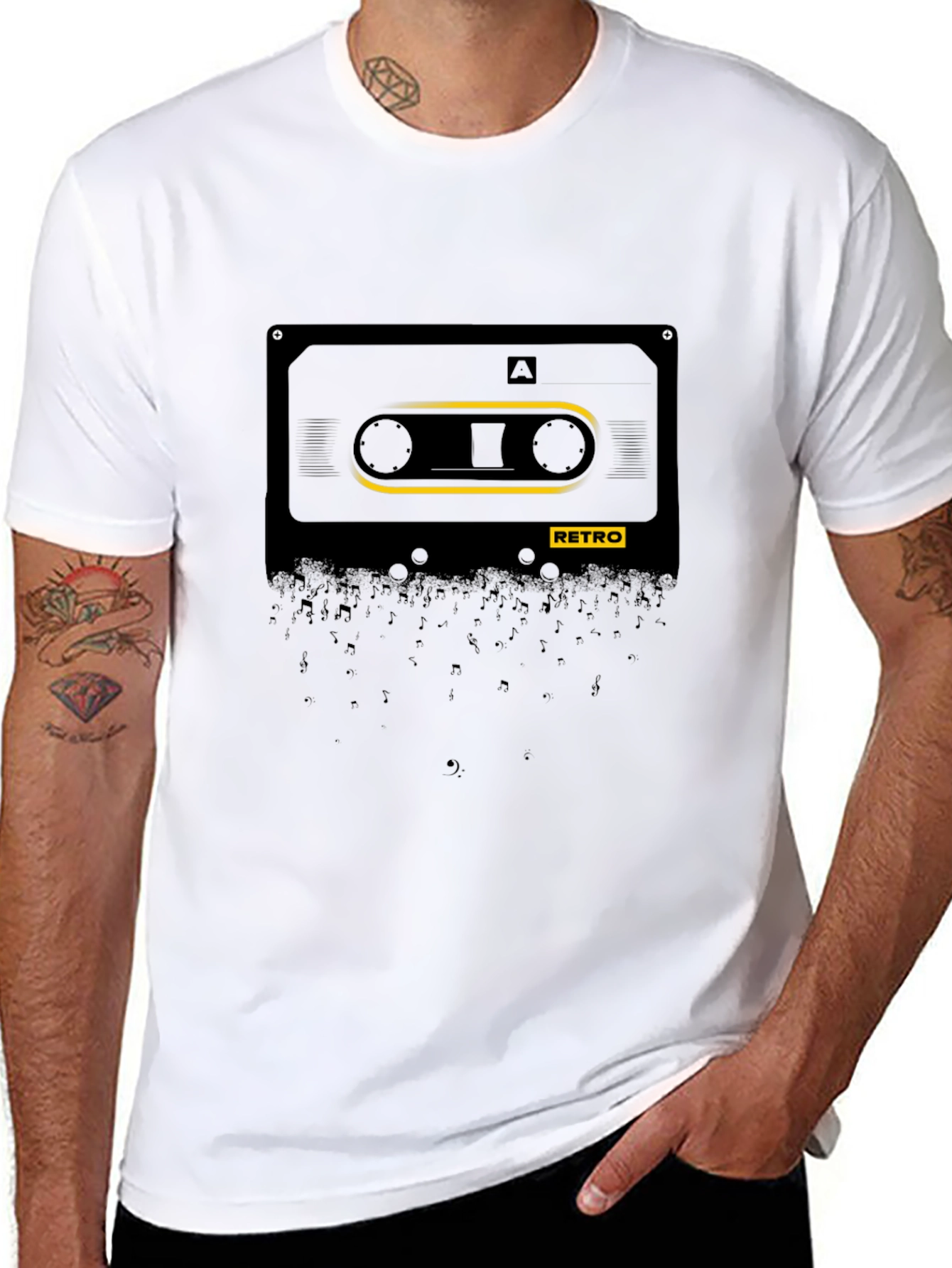 Retro Cassette Tape Black T-Shirt