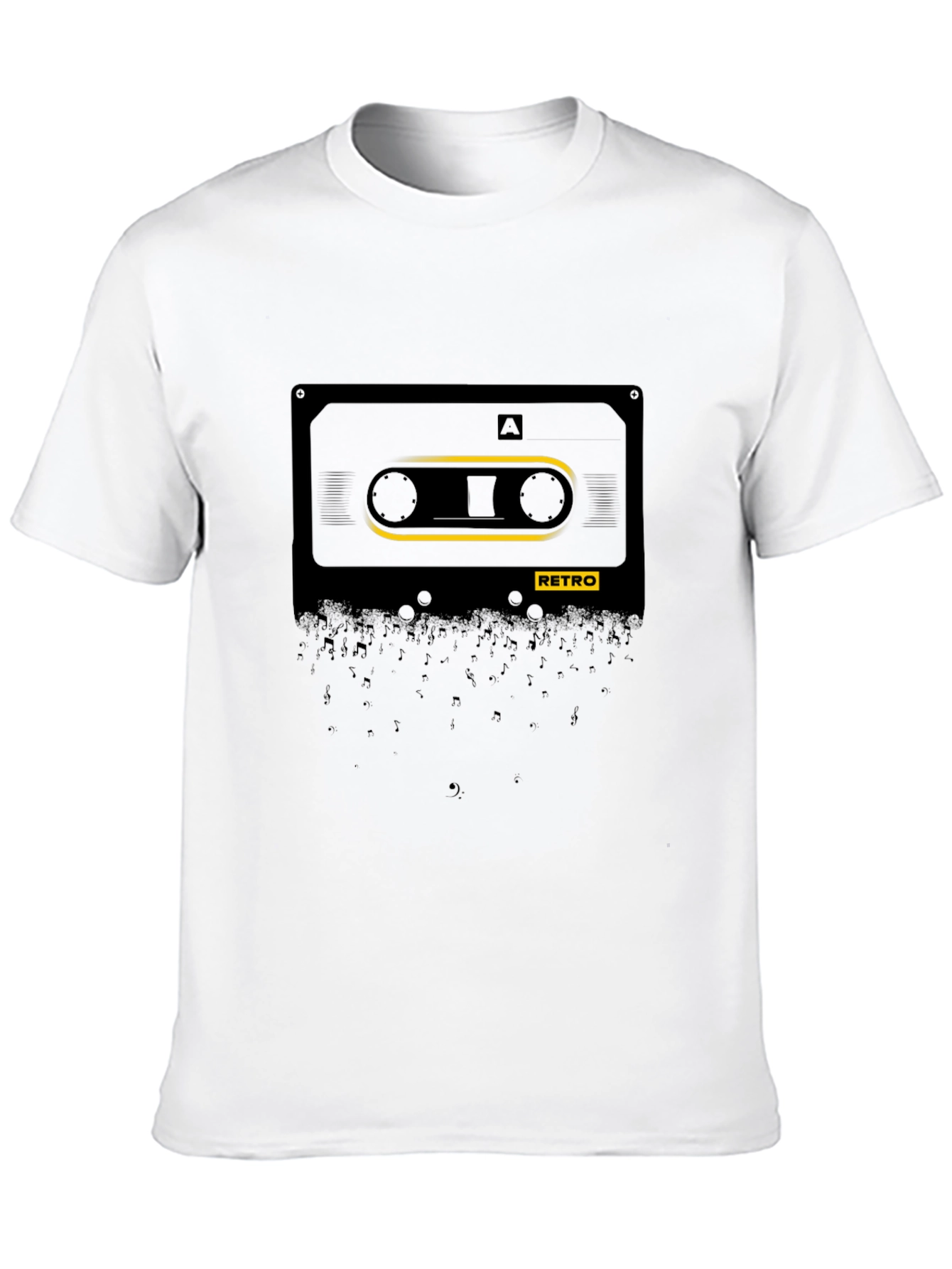 Retro Cassette Tape Black T-Shirt