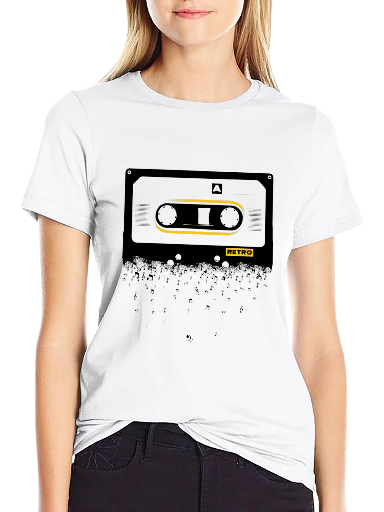 Retro Cassette Tape Black T-Shirt