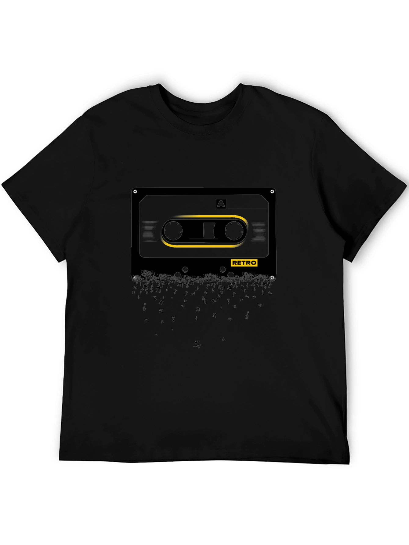 Retro Cassette Tape Black T-Shirt