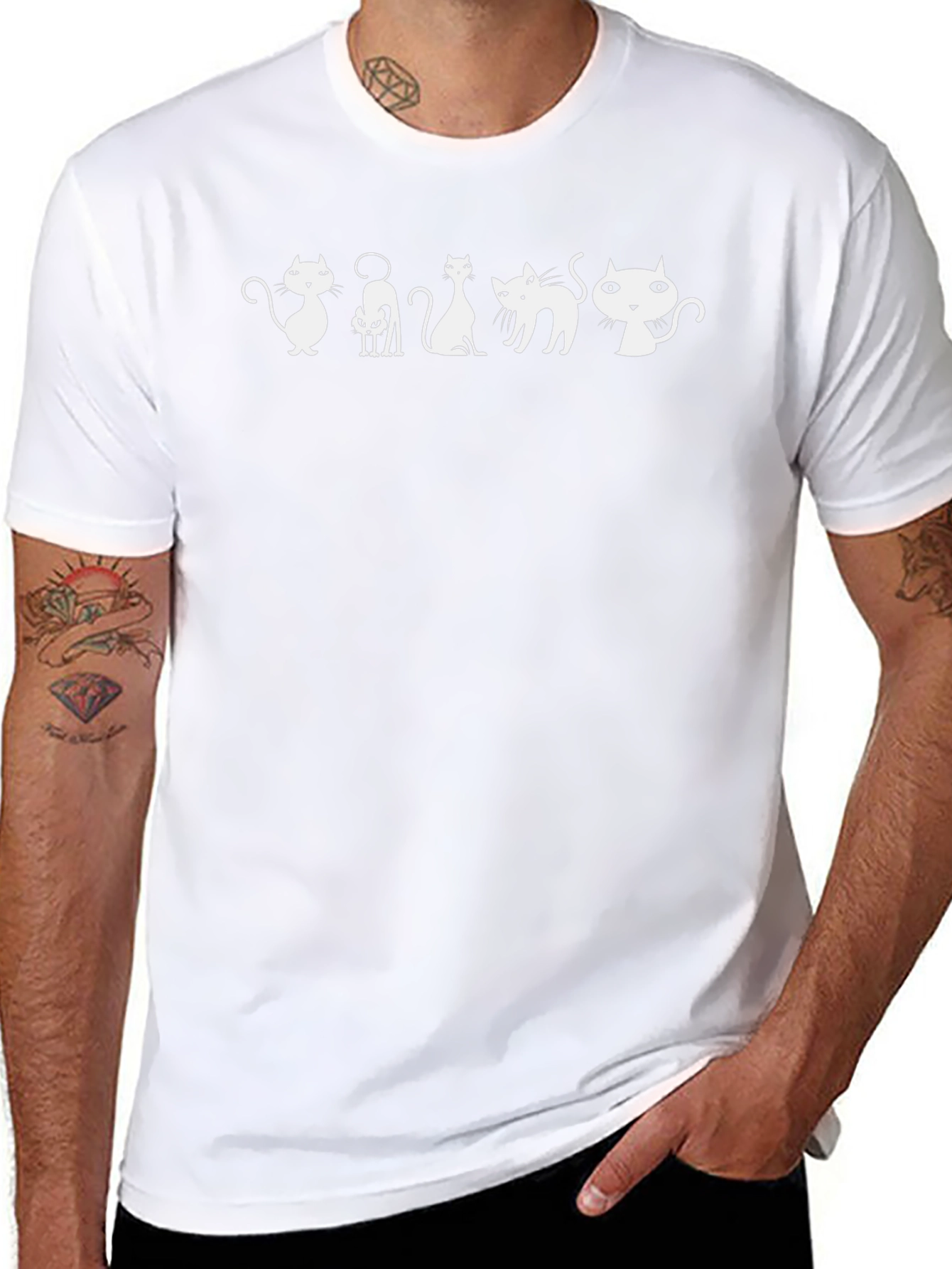 Cool Cats Graphic Tee - Black T-Shirt