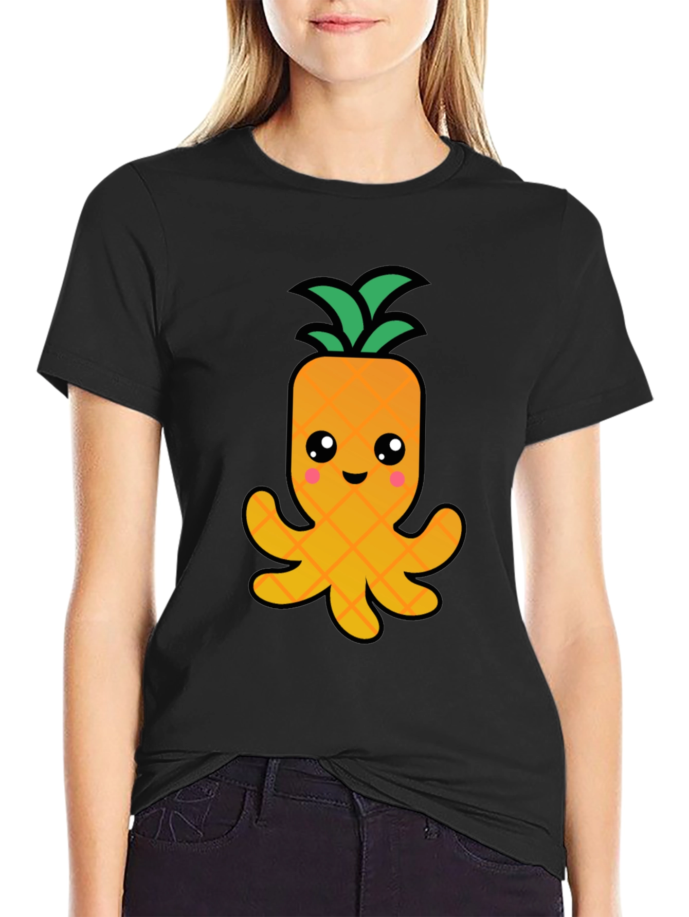 Pineapple Octopus Graphic Tee - Fun Kawaii T-Shirt
