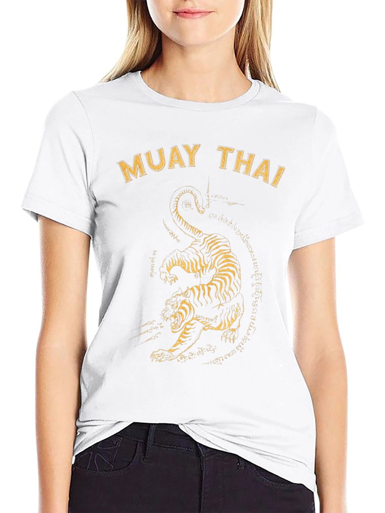 Muay Thai Tiger Graphic Tee - Black