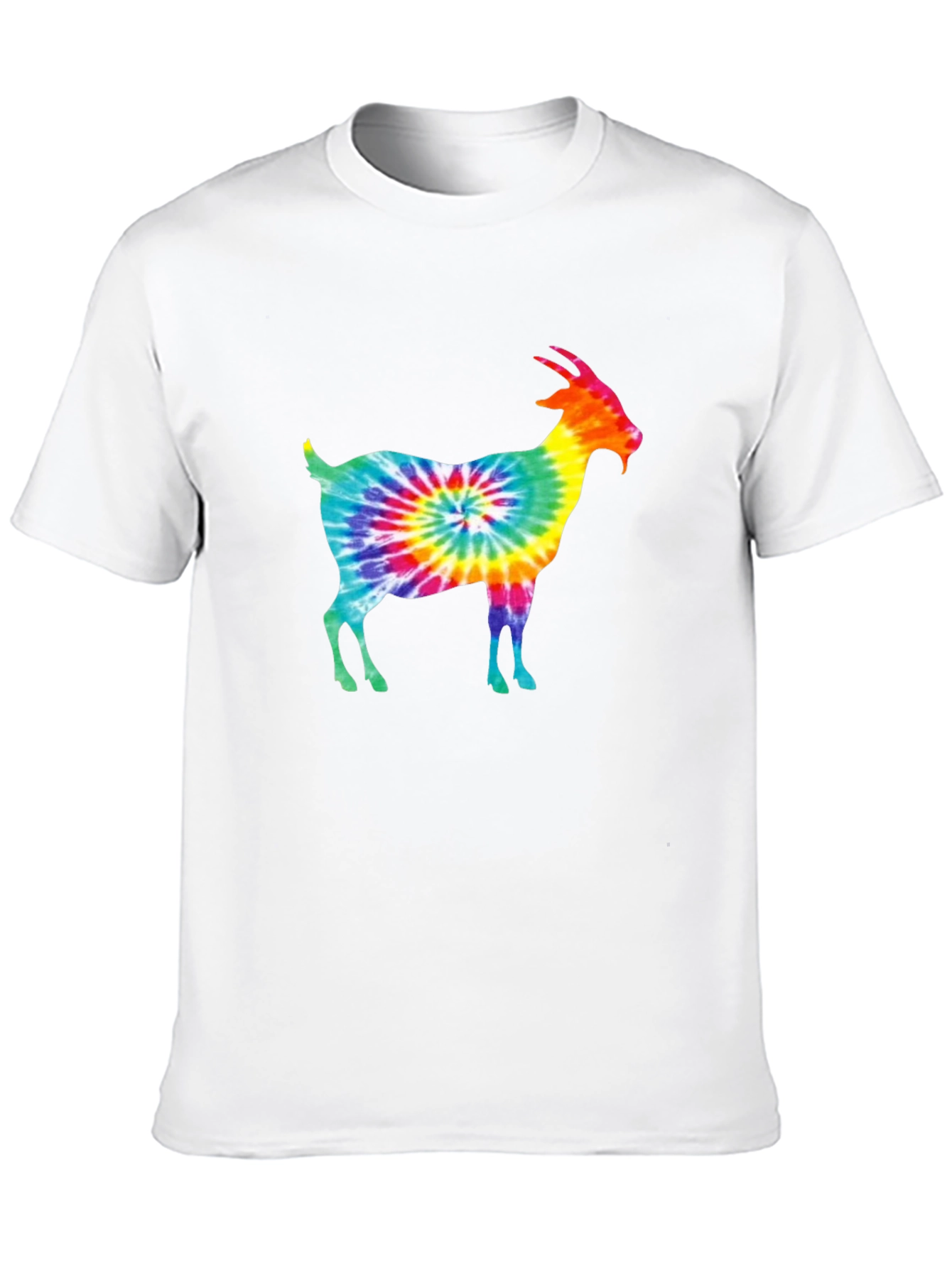 Tie Dye Goat Graphic Tee - Funky Casual Style