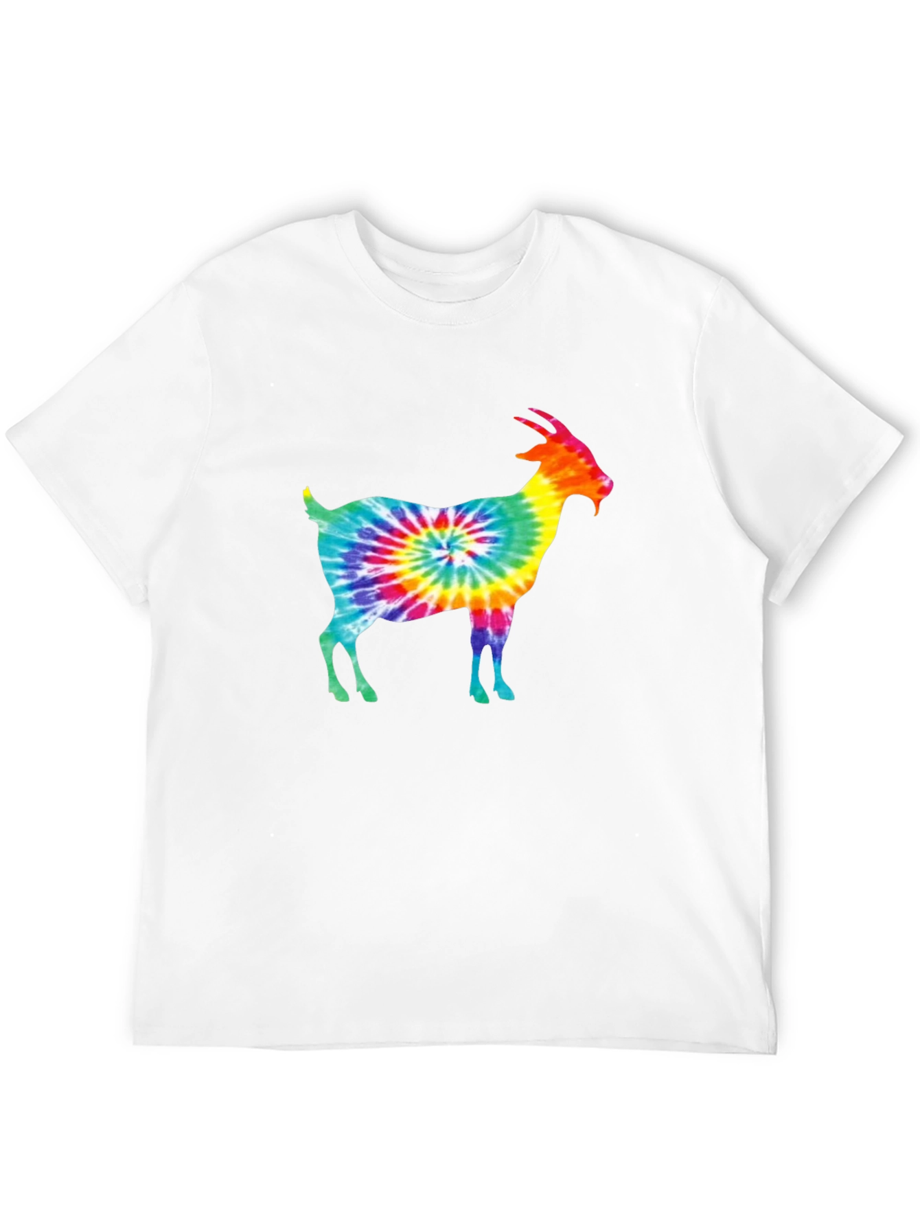 Tie Dye Goat Graphic Tee - Funky Casual Style