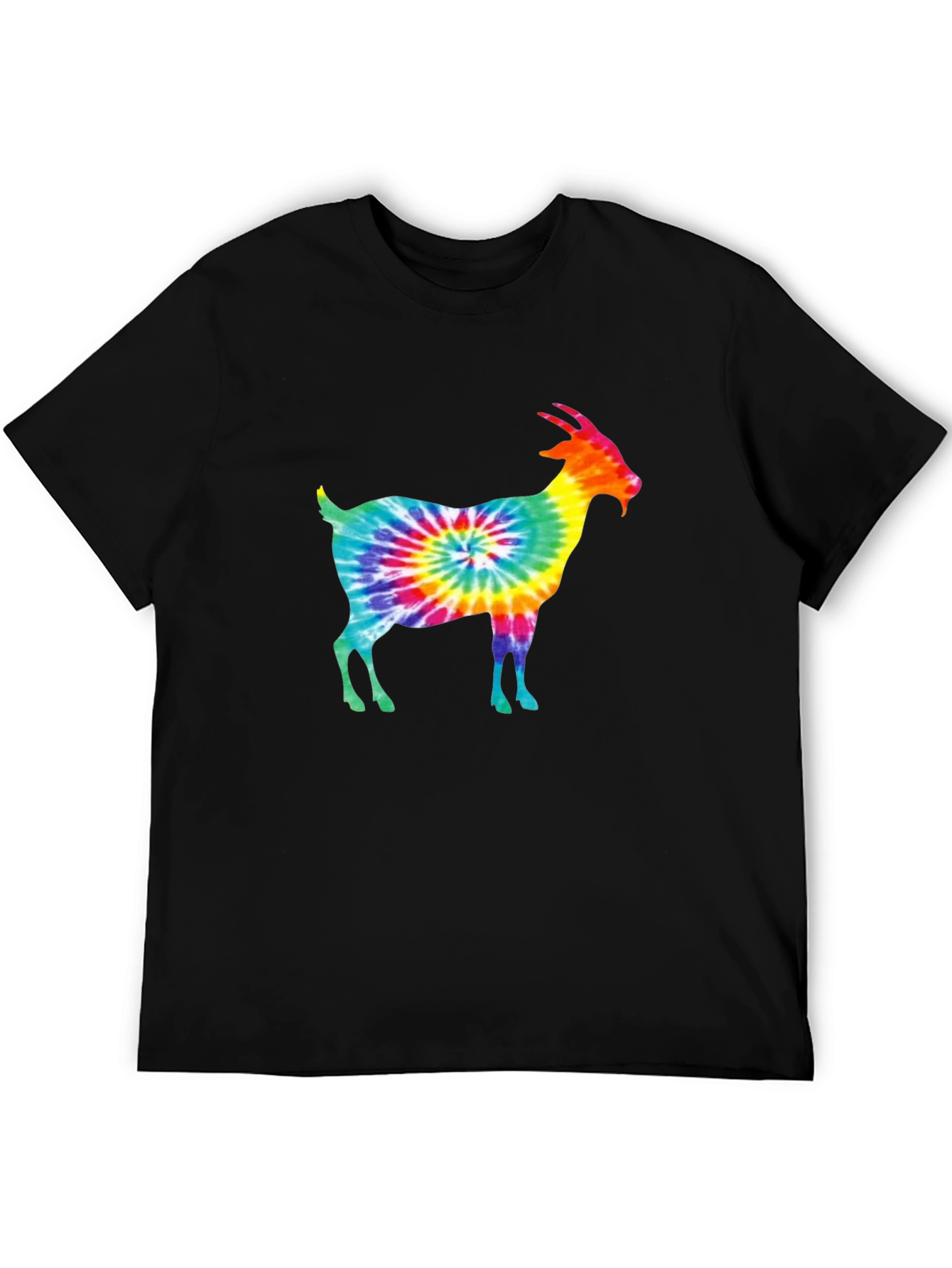 Tie Dye Goat Graphic Tee - Funky Casual Style