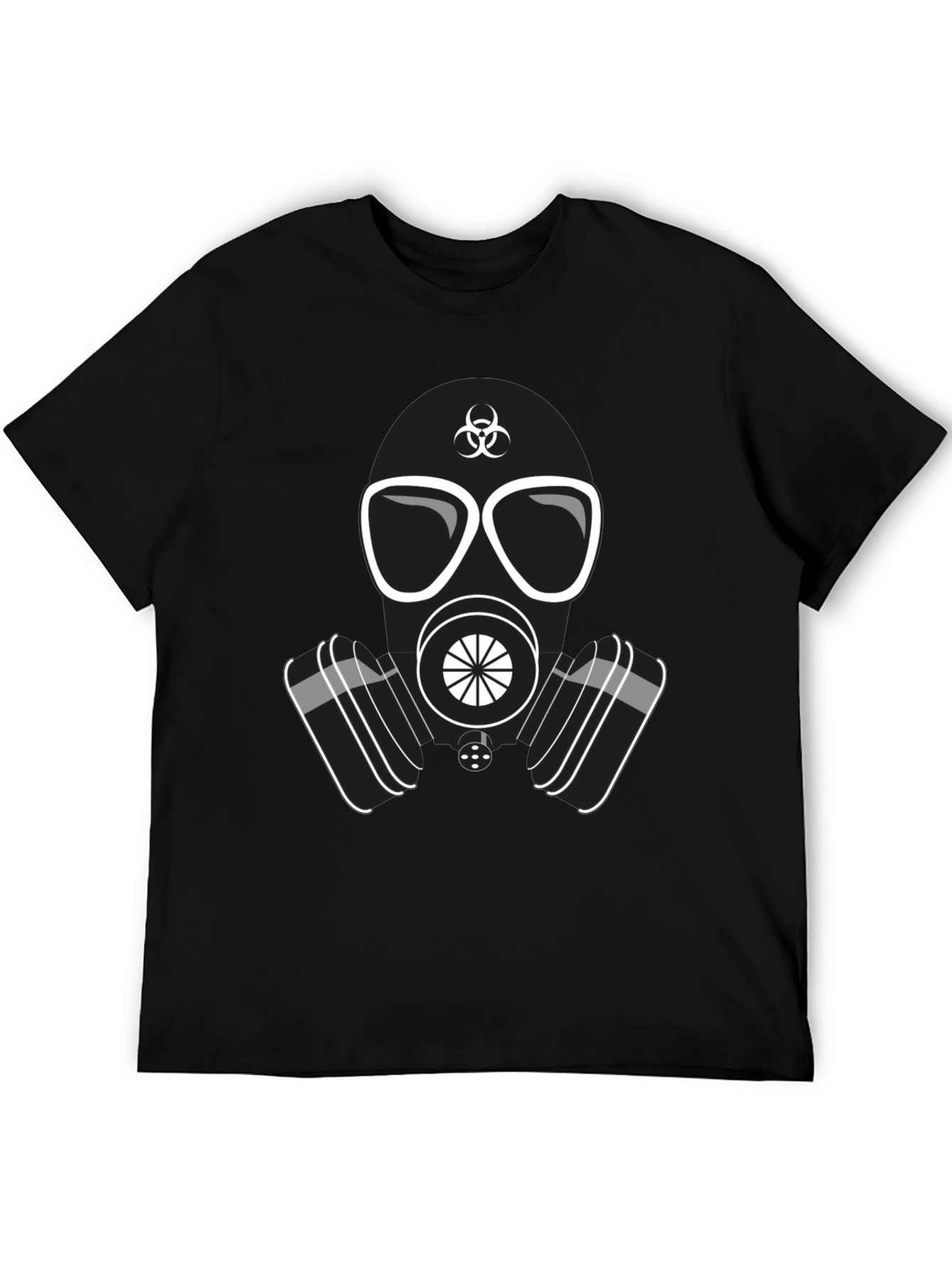 Gas Mask Graphic T-Shirt - Biohazard Design Casual Wear