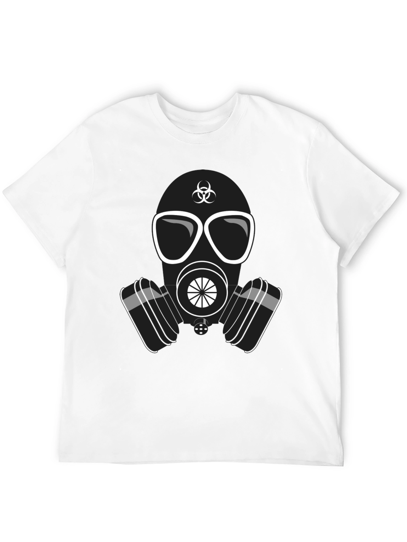 Gas Mask Graphic T-Shirt - Biohazard Design Casual Wear