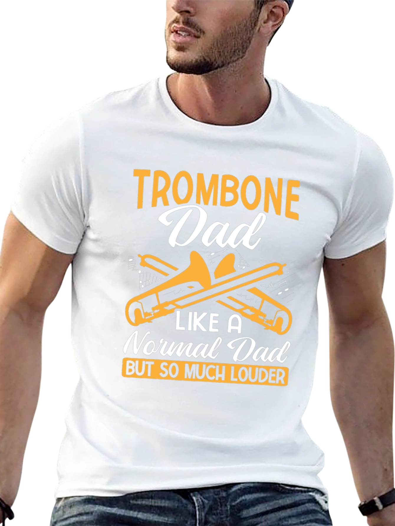 Trombone Dad T-Shirt - Loud & Proud Musician Gift