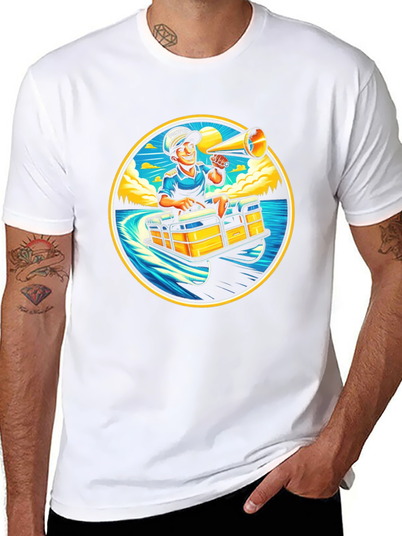 Pontoon Captain T-Shirt - Boating Fun
