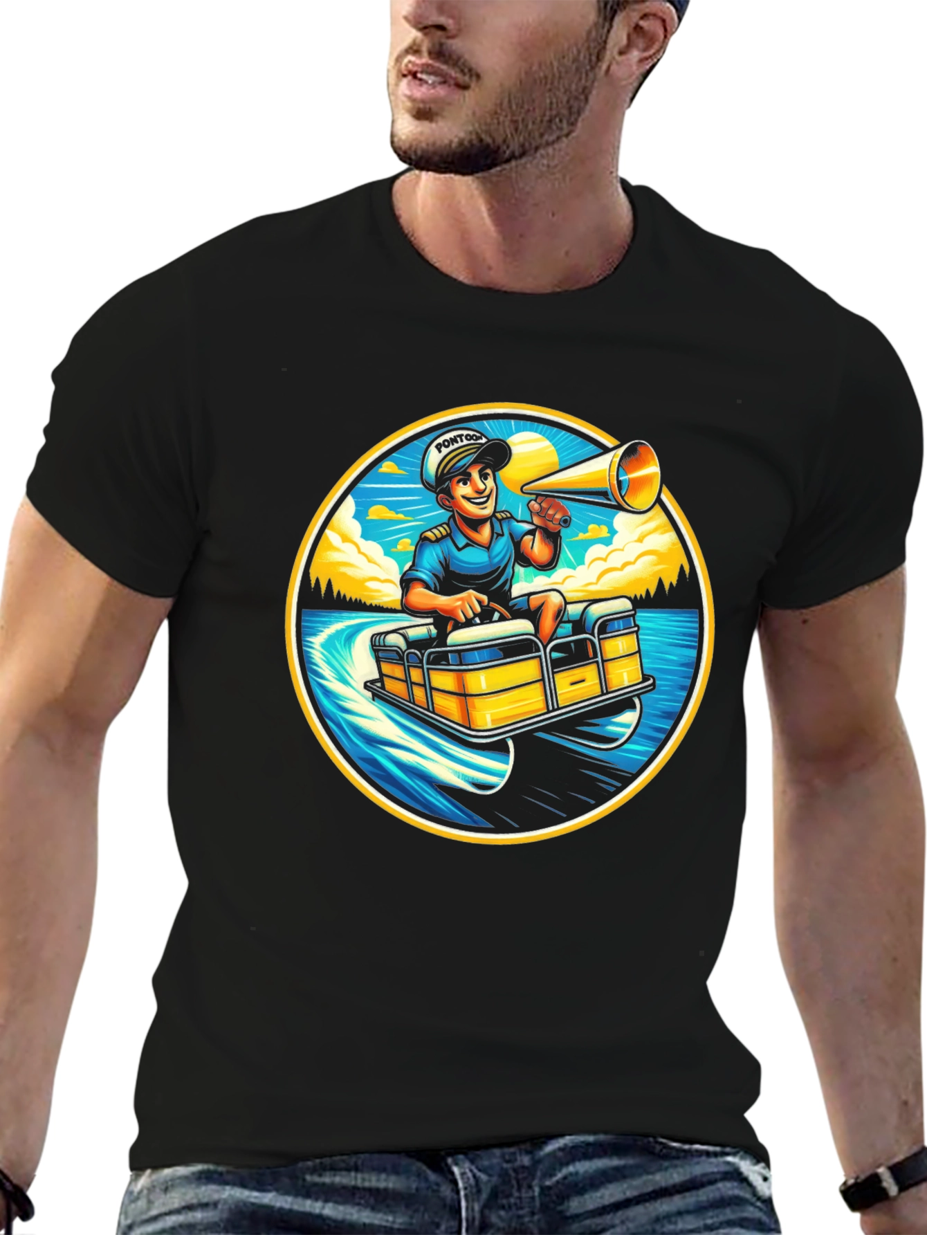 Pontoon Captain T-Shirt - Boating Fun