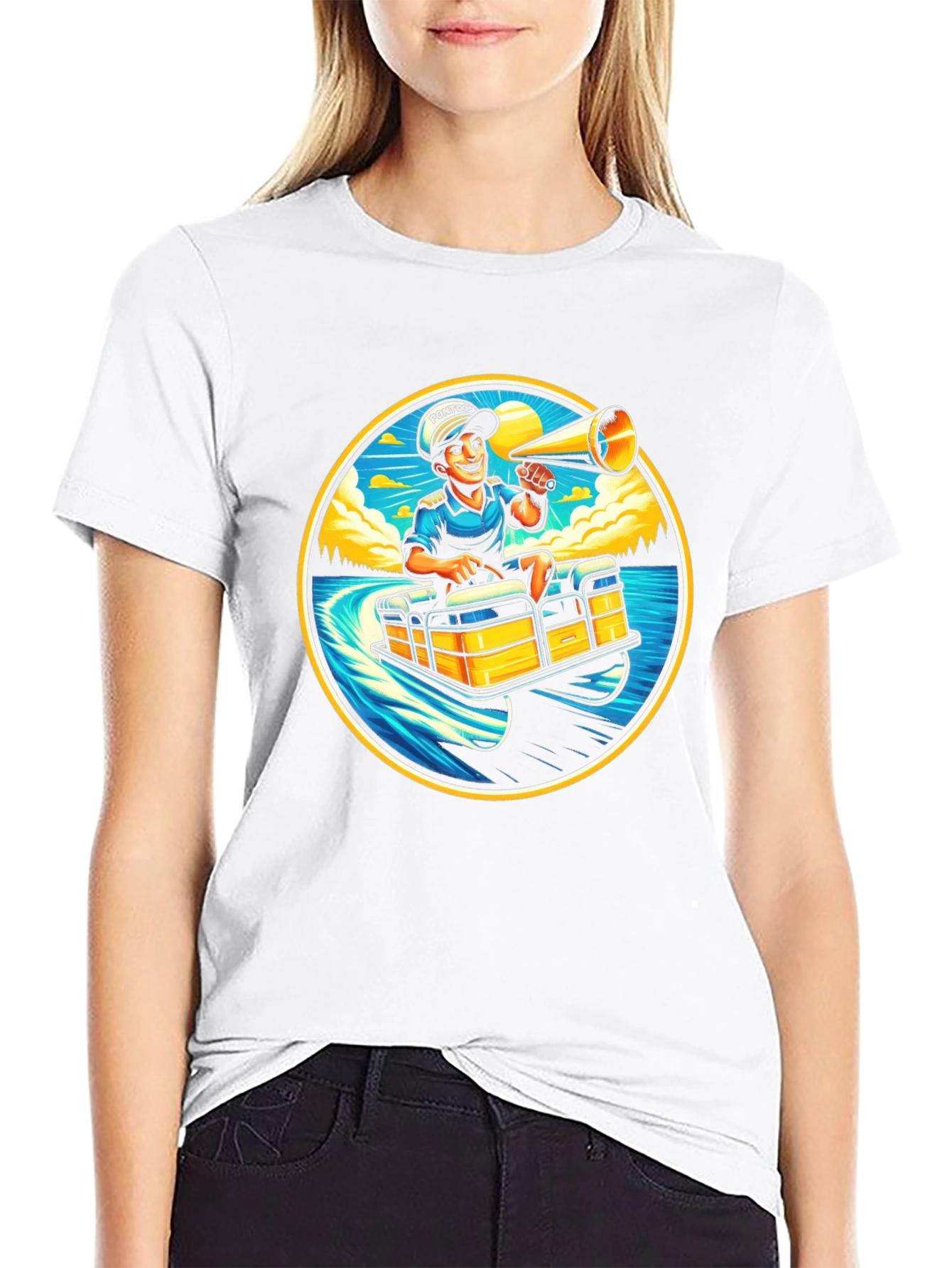 Pontoon Captain T-Shirt - Boating Fun