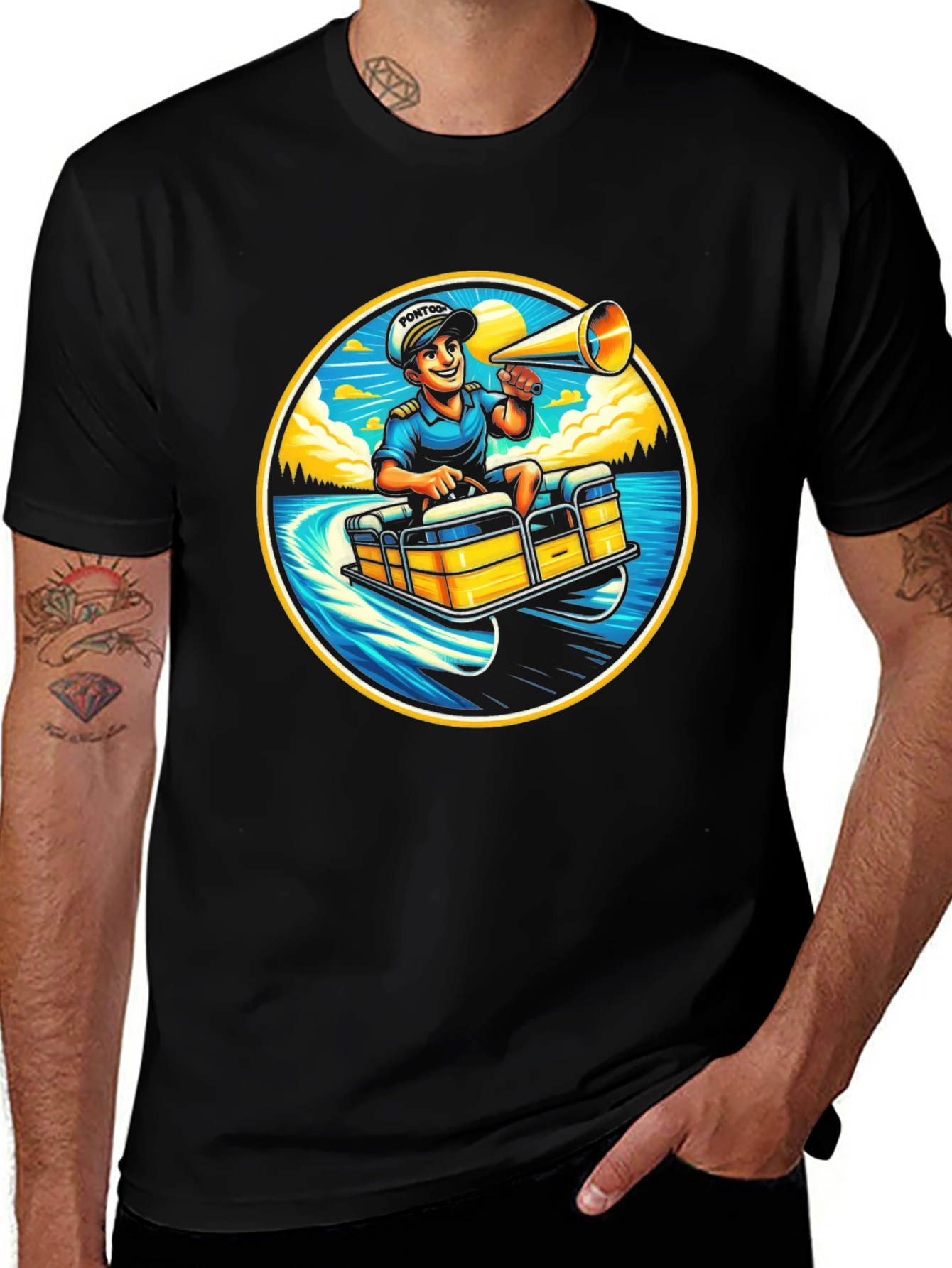 Pontoon Captain T-Shirt - Boating Fun