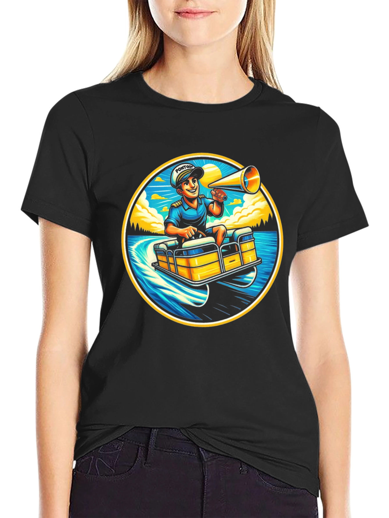 Pontoon Captain T-Shirt - Boating Fun