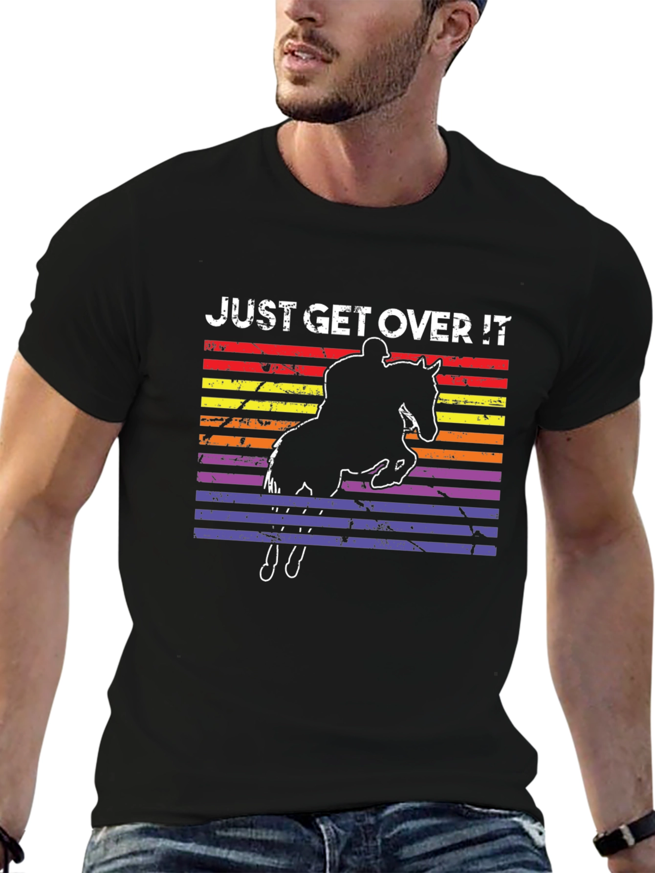 Just Get Over It Horse Rider T-Shirt