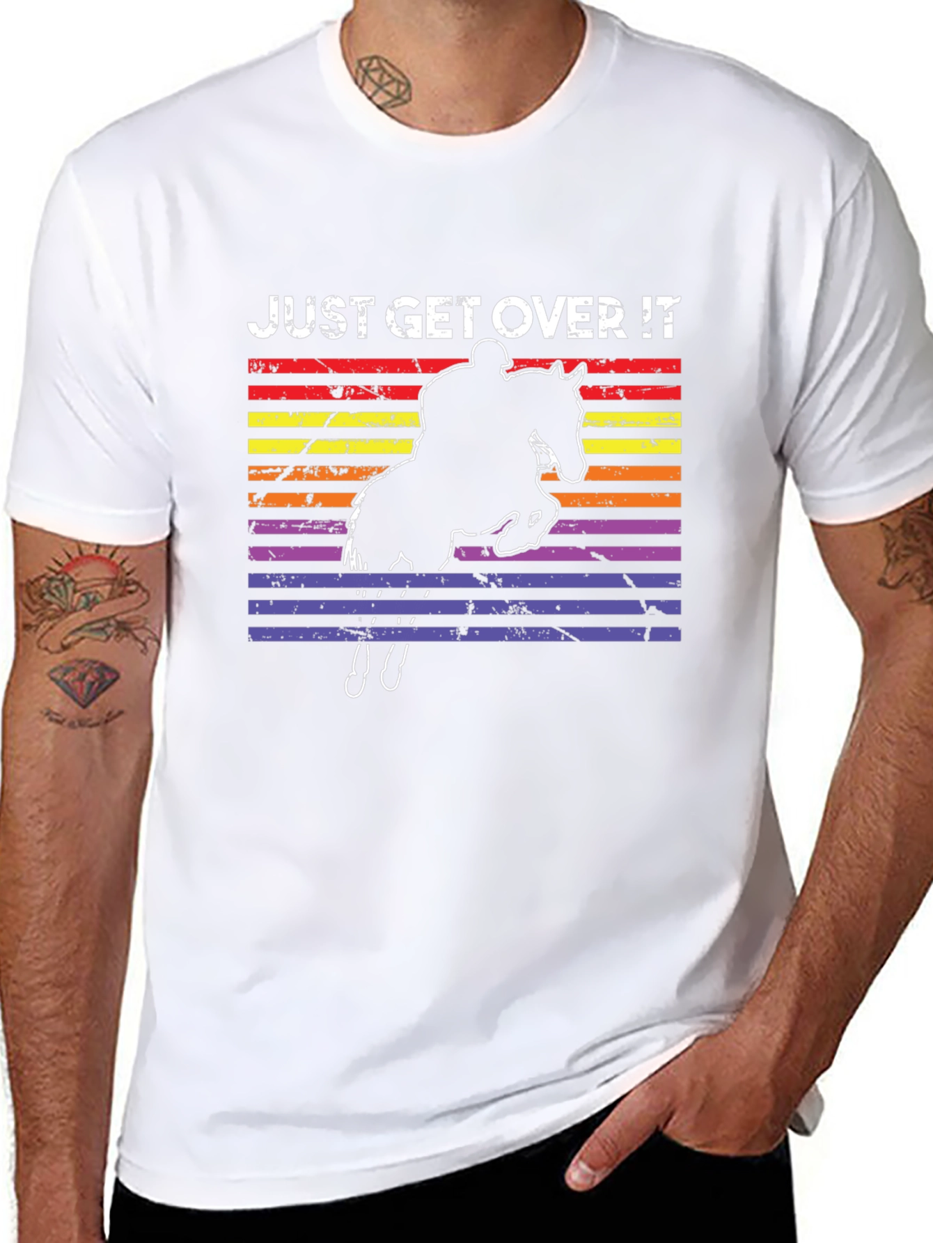 Just Get Over It Horse Rider T-Shirt