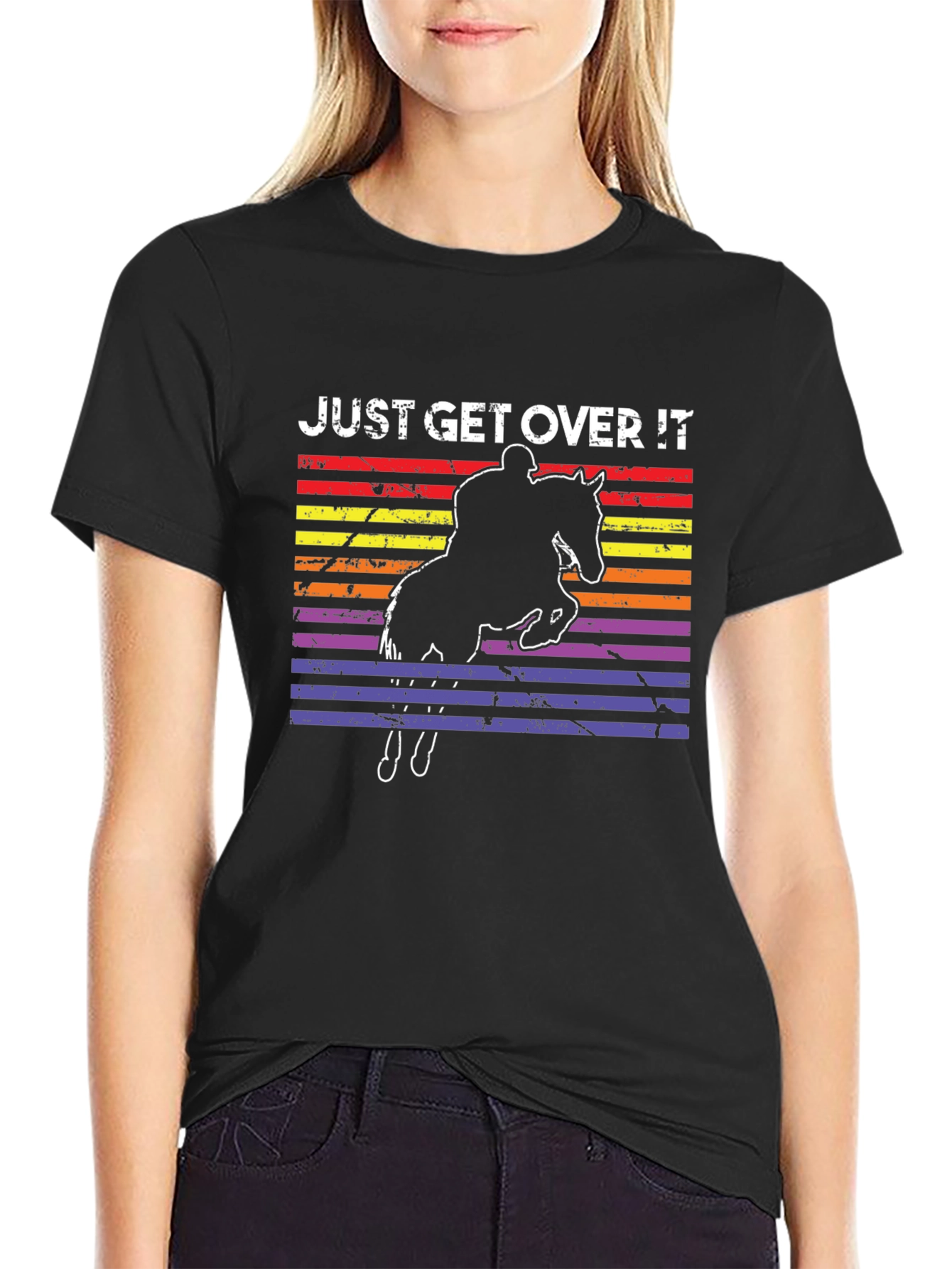 Just Get Over It Horse Rider T-Shirt