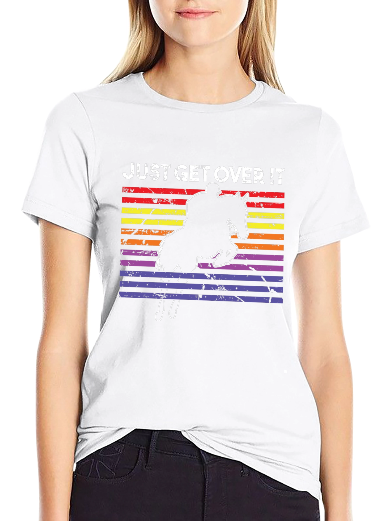 Just Get Over It Horse Rider T-Shirt