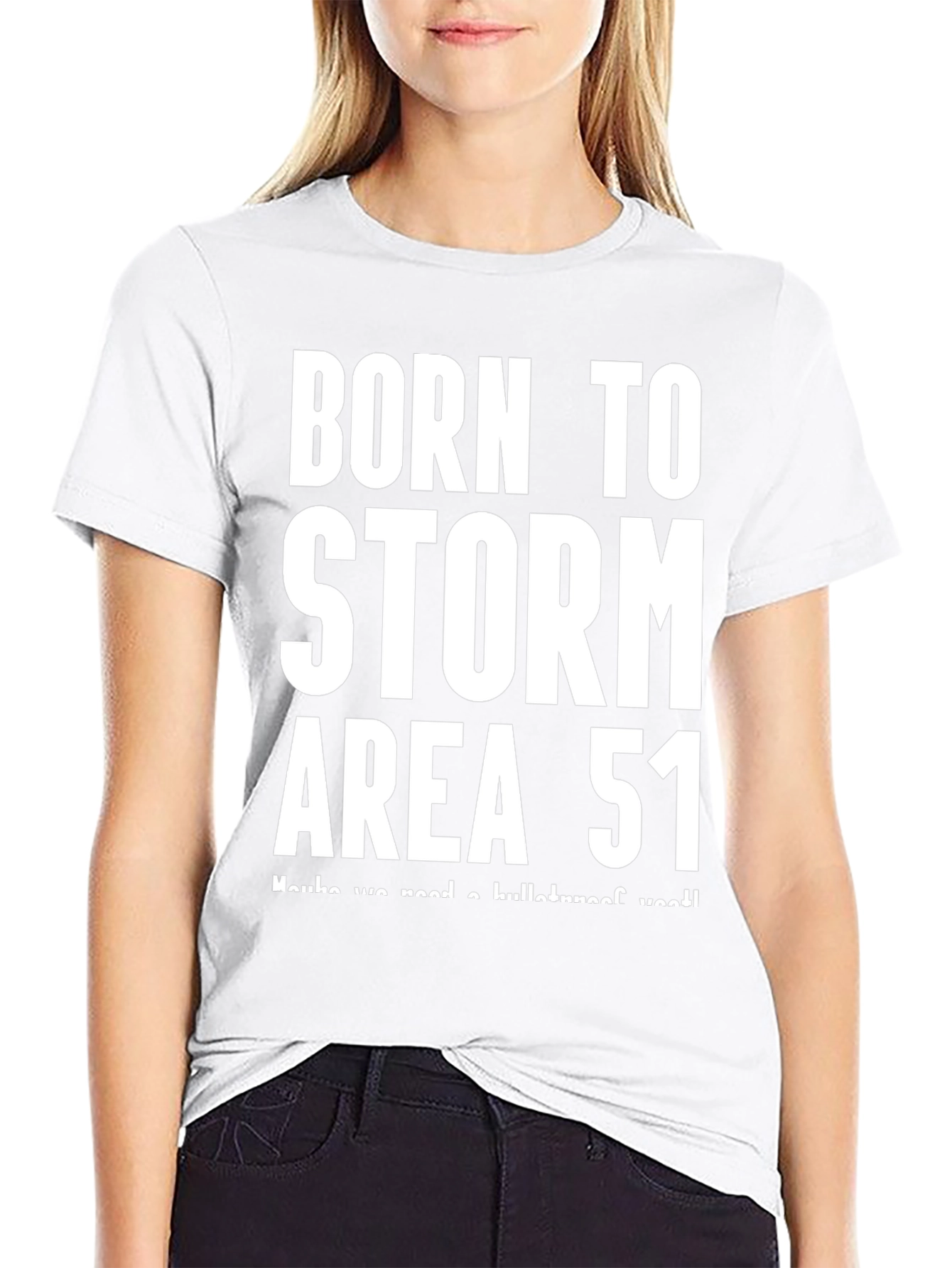 Born to Storm Area 51 Black T-Shirt