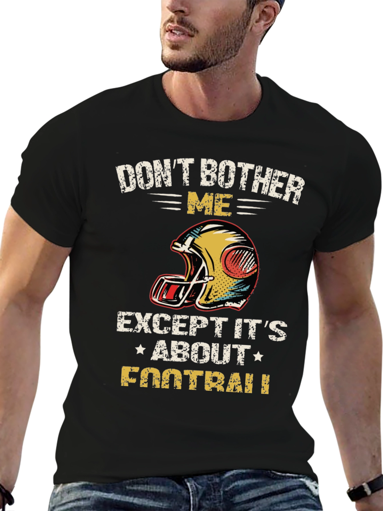 Dont Bother Me Football Graphic T-Shirt
