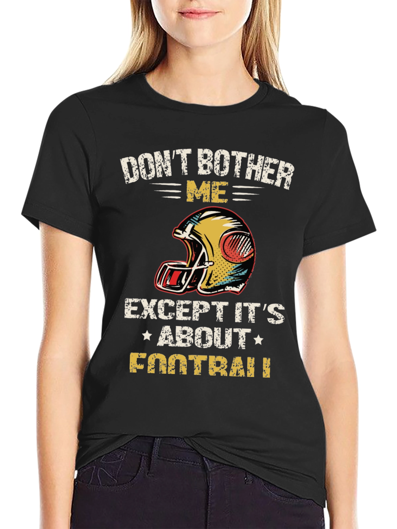 Dont Bother Me Football Graphic T-Shirt