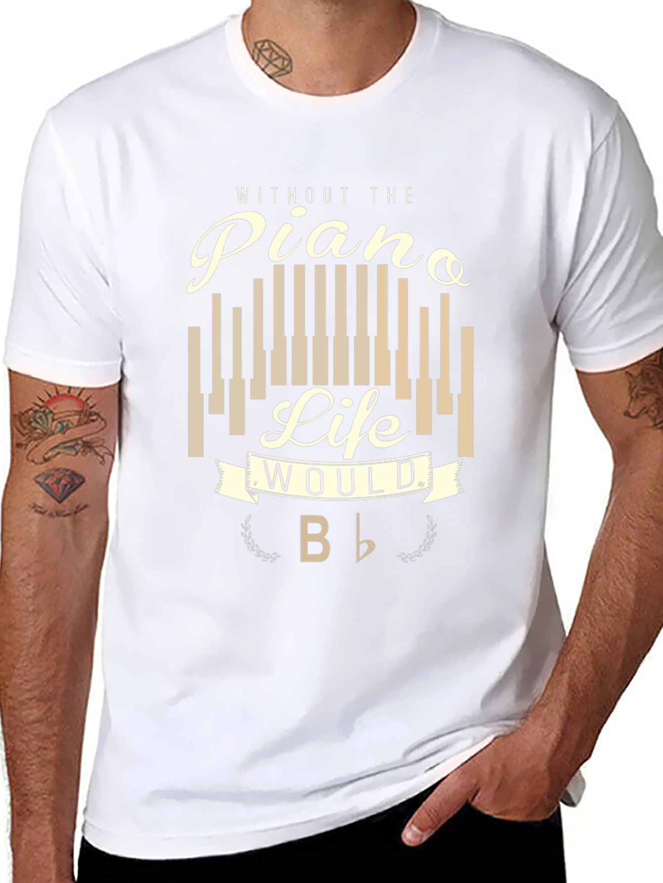 Piano Life Mens Graphic T-Shirt - Music Lover Tee