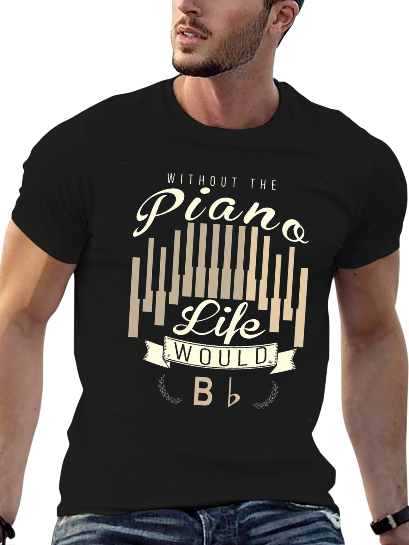 Piano Life Mens Graphic T-Shirt - Music Lover Tee