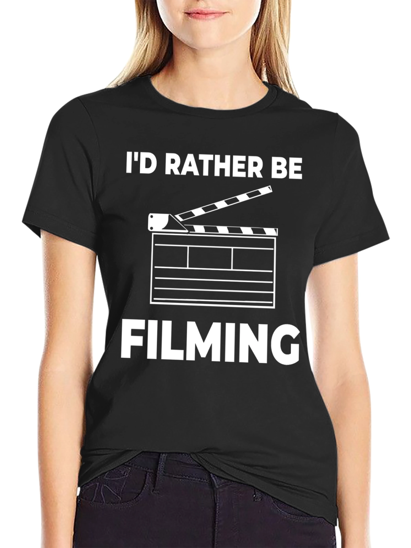 Id Rather Be Filming Black T-Shirt