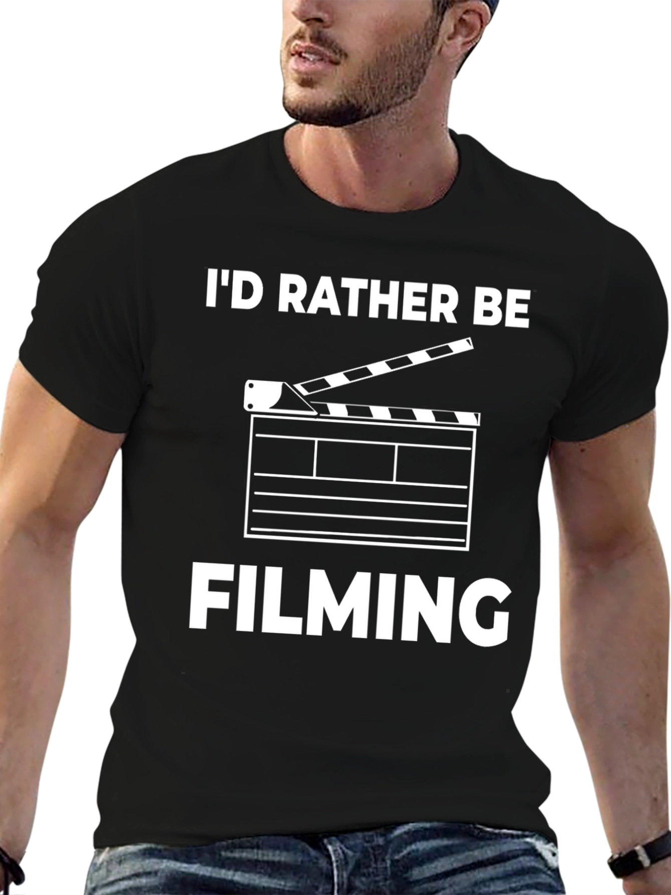 Id Rather Be Filming Black T-Shirt