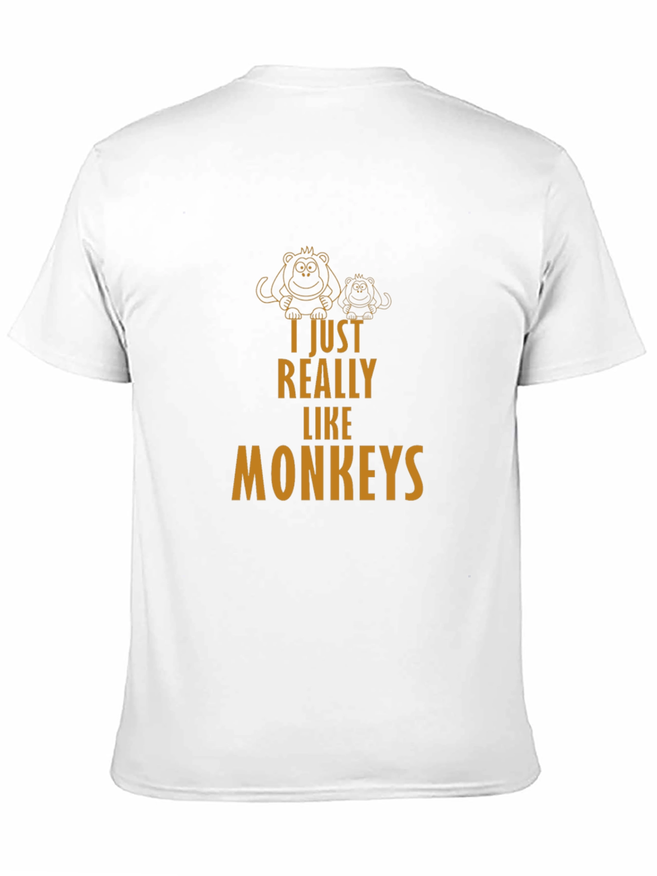 I Just Really Like Monkeys T-Shirt - Black Tee