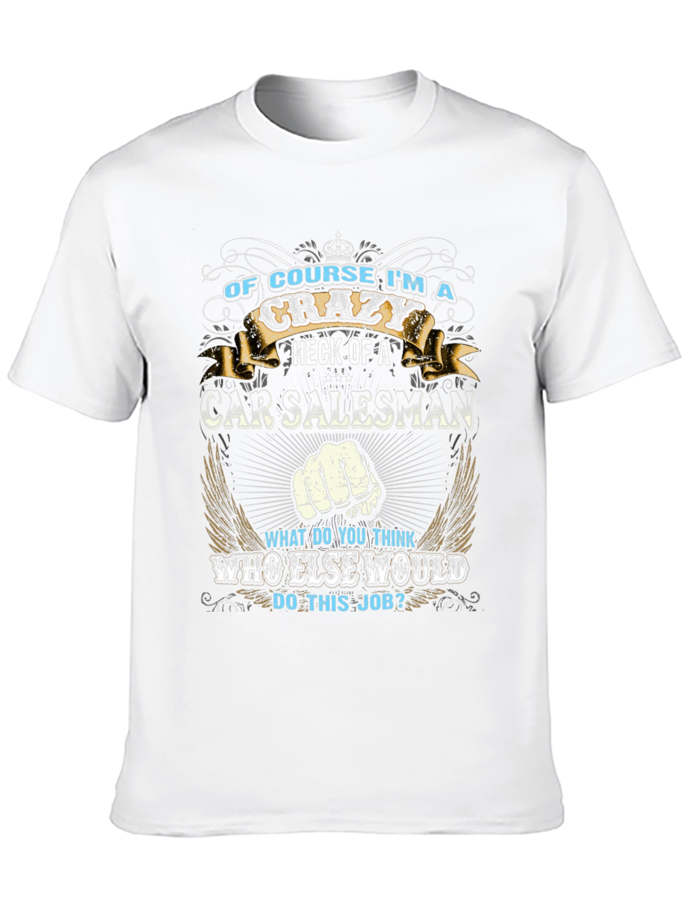 Crazy Car Salesman Graphic T-Shirt
