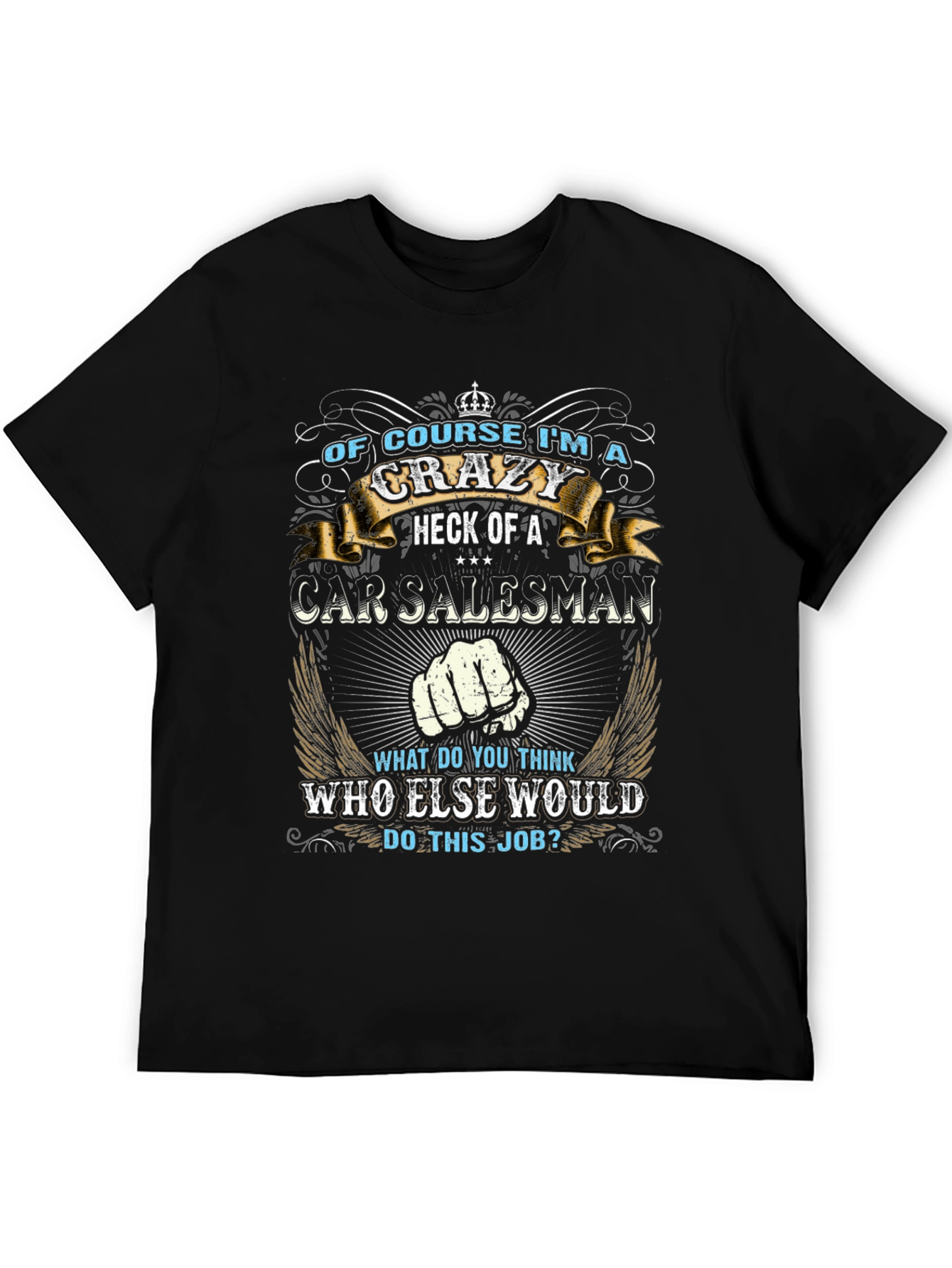 Crazy Car Salesman Graphic T-Shirt