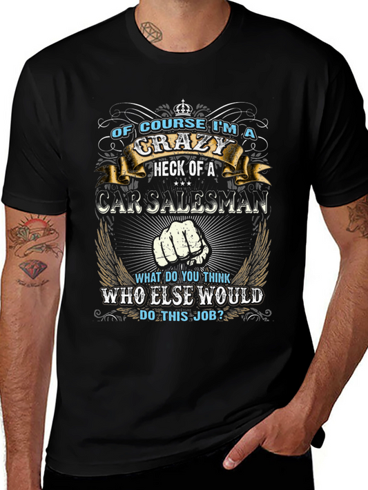 Crazy Car Salesman Graphic T-Shirt