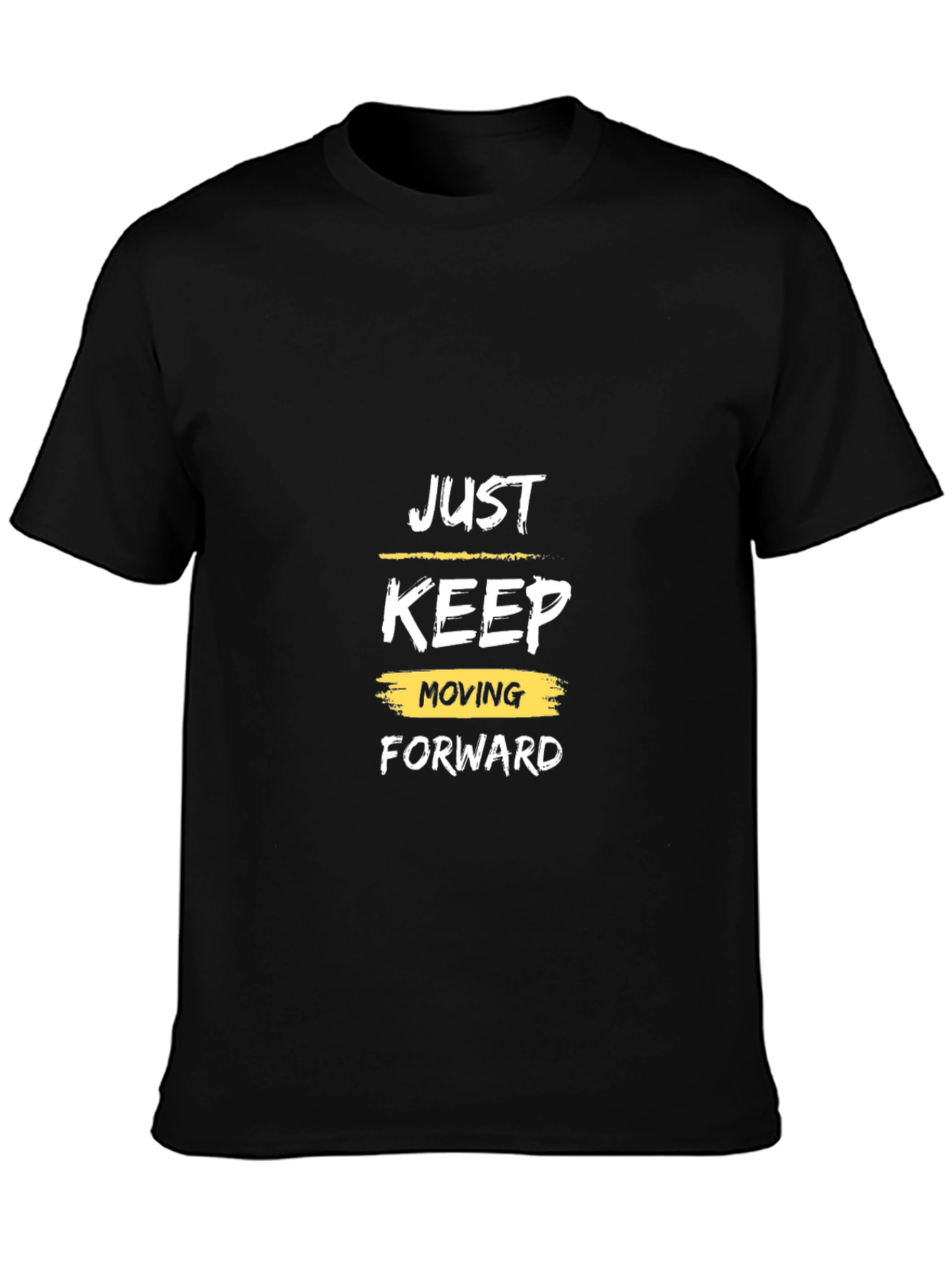 Just Keep Moving Forward Black T-Shirt