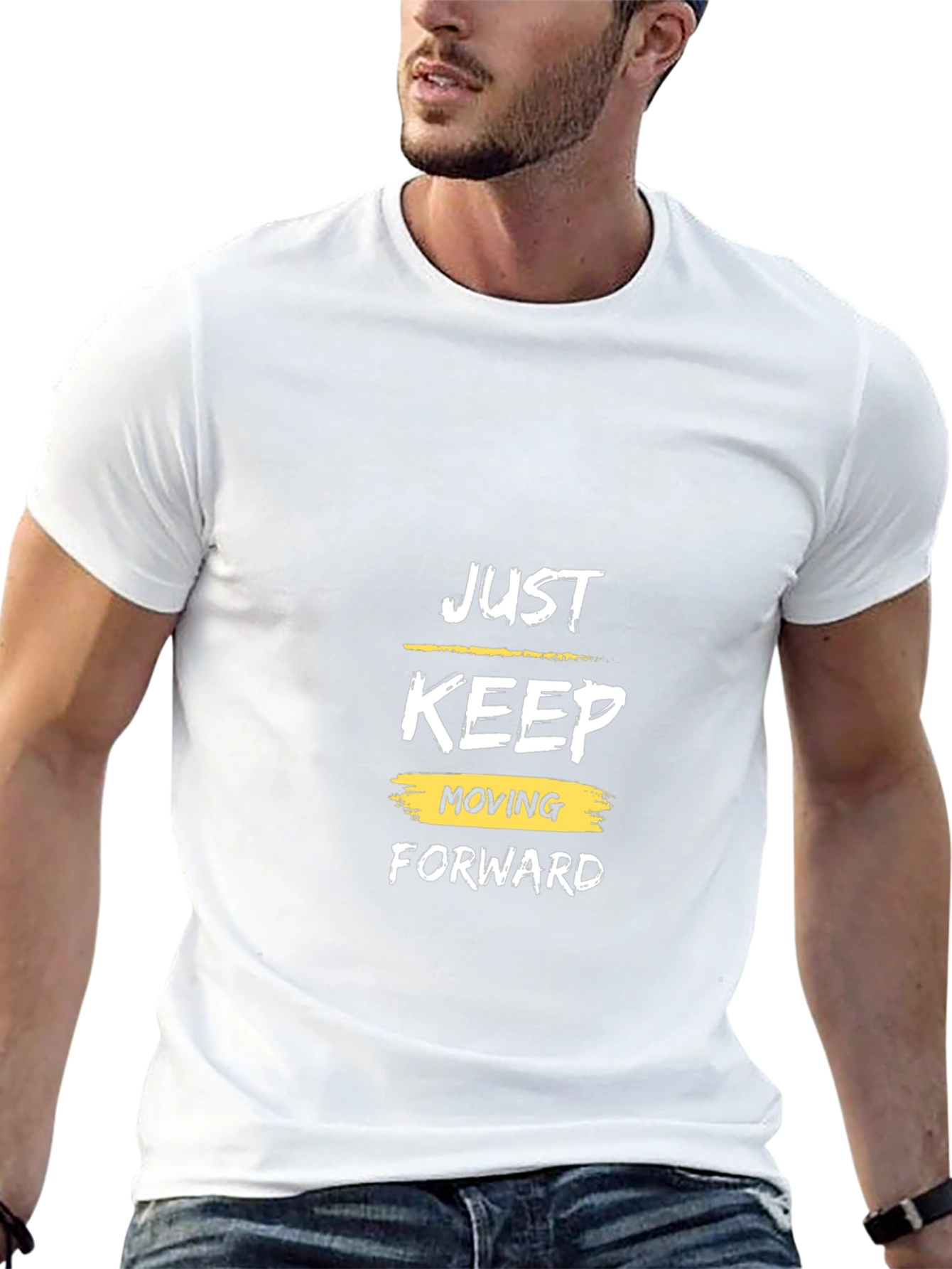 Just Keep Moving Forward Black T-Shirt