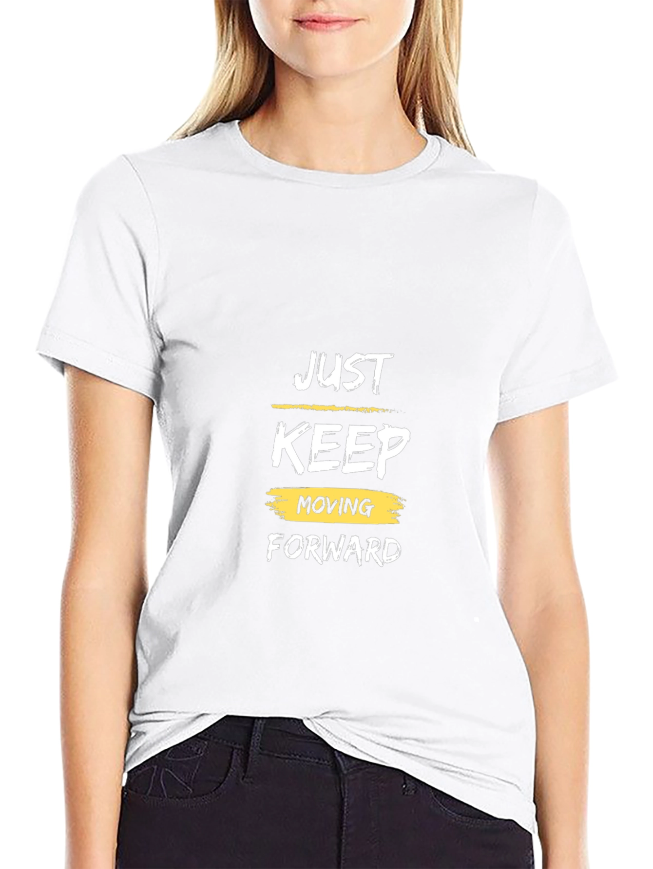 Just Keep Moving Forward Black T-Shirt