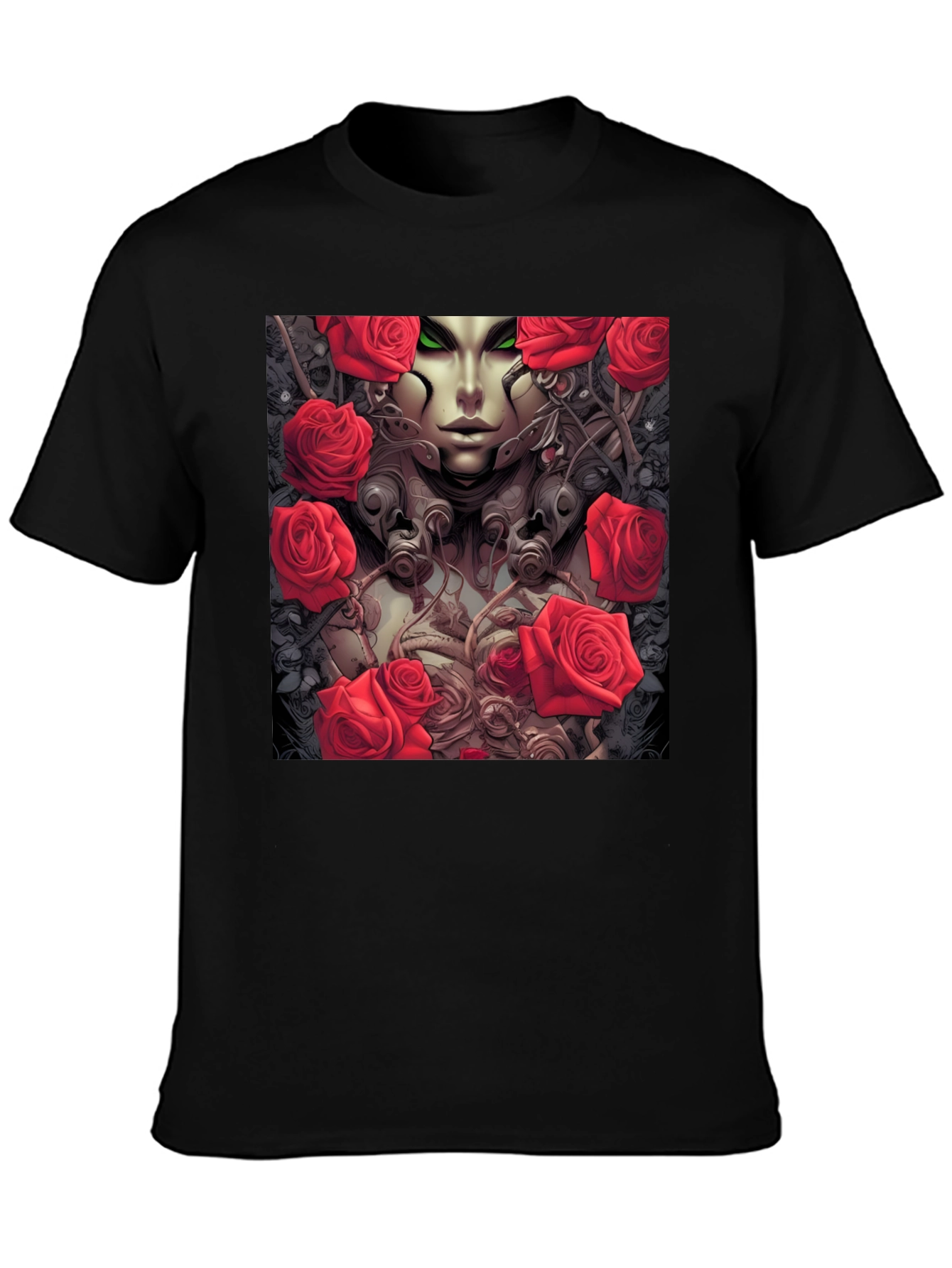 Gothic Rose Queen T-Shirt - Unique Graphic Tee