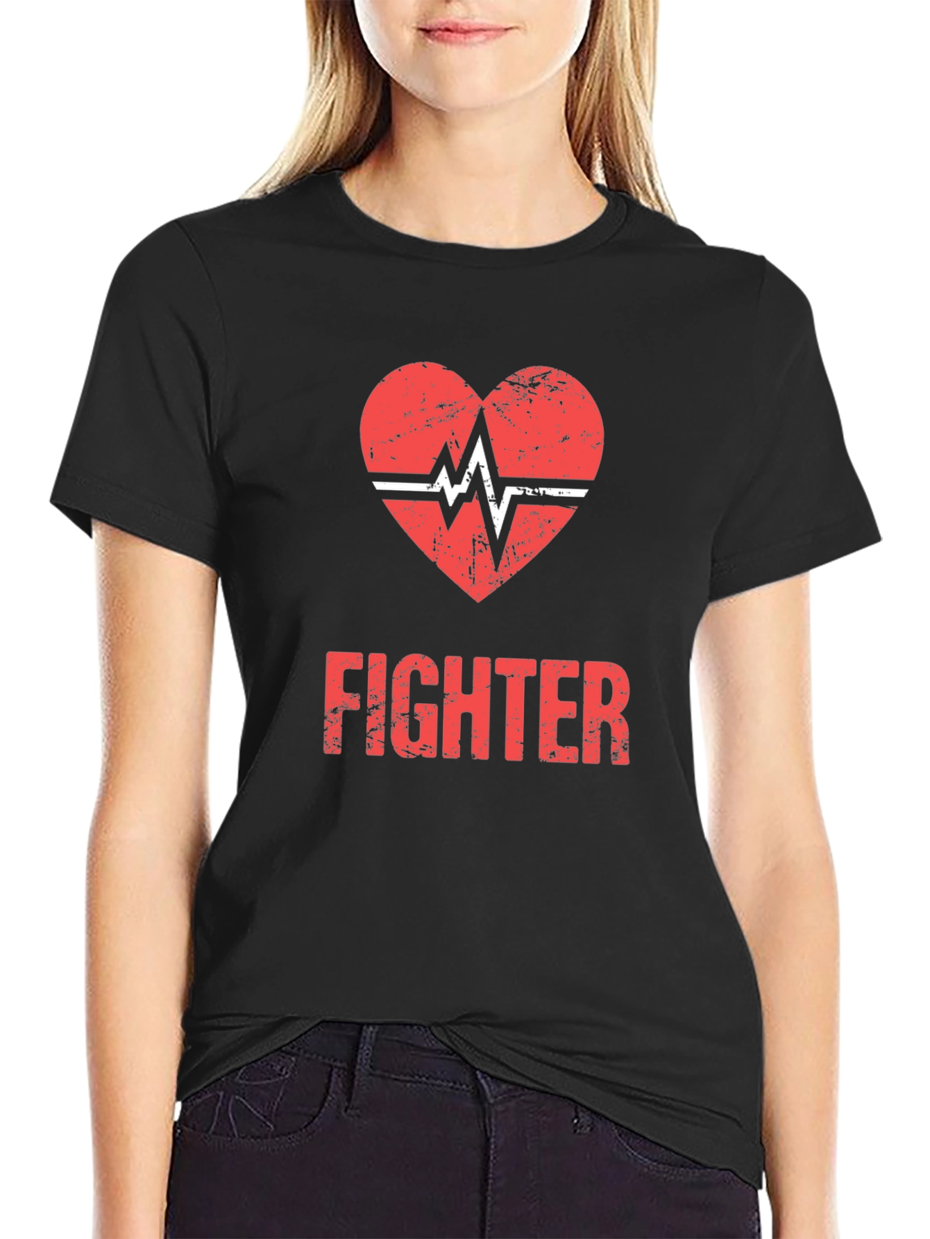 Fighter Heartbeat Graphic T-Shirt