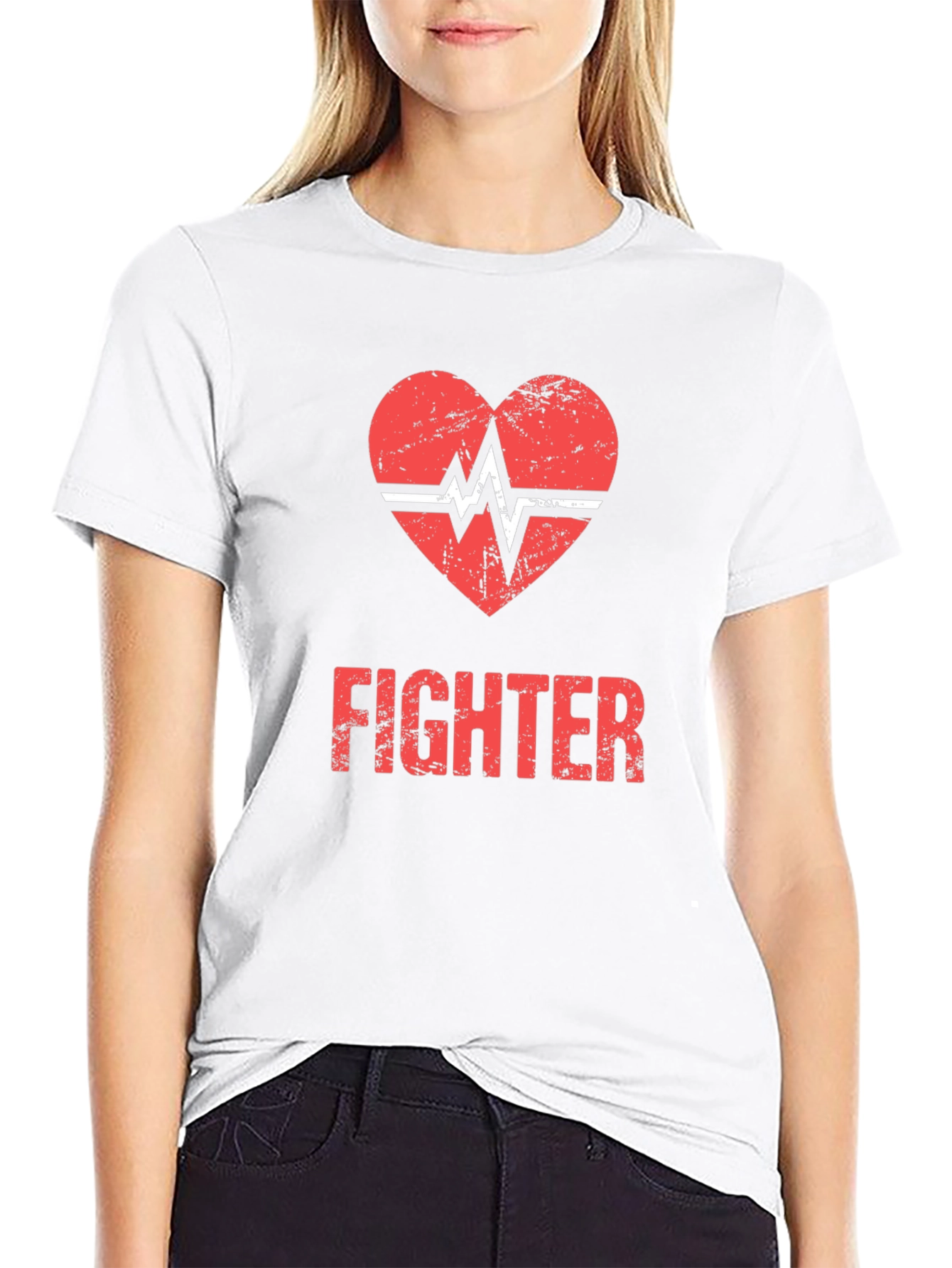 Fighter Heartbeat Graphic T-Shirt