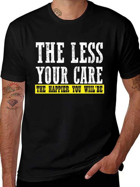 The Less Your Care Graphic Tee - Mens Black T-Shirt