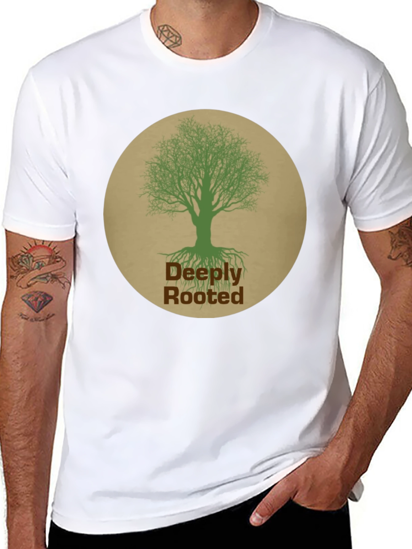 Deeply Rooted Tree Graphic T-Shirt