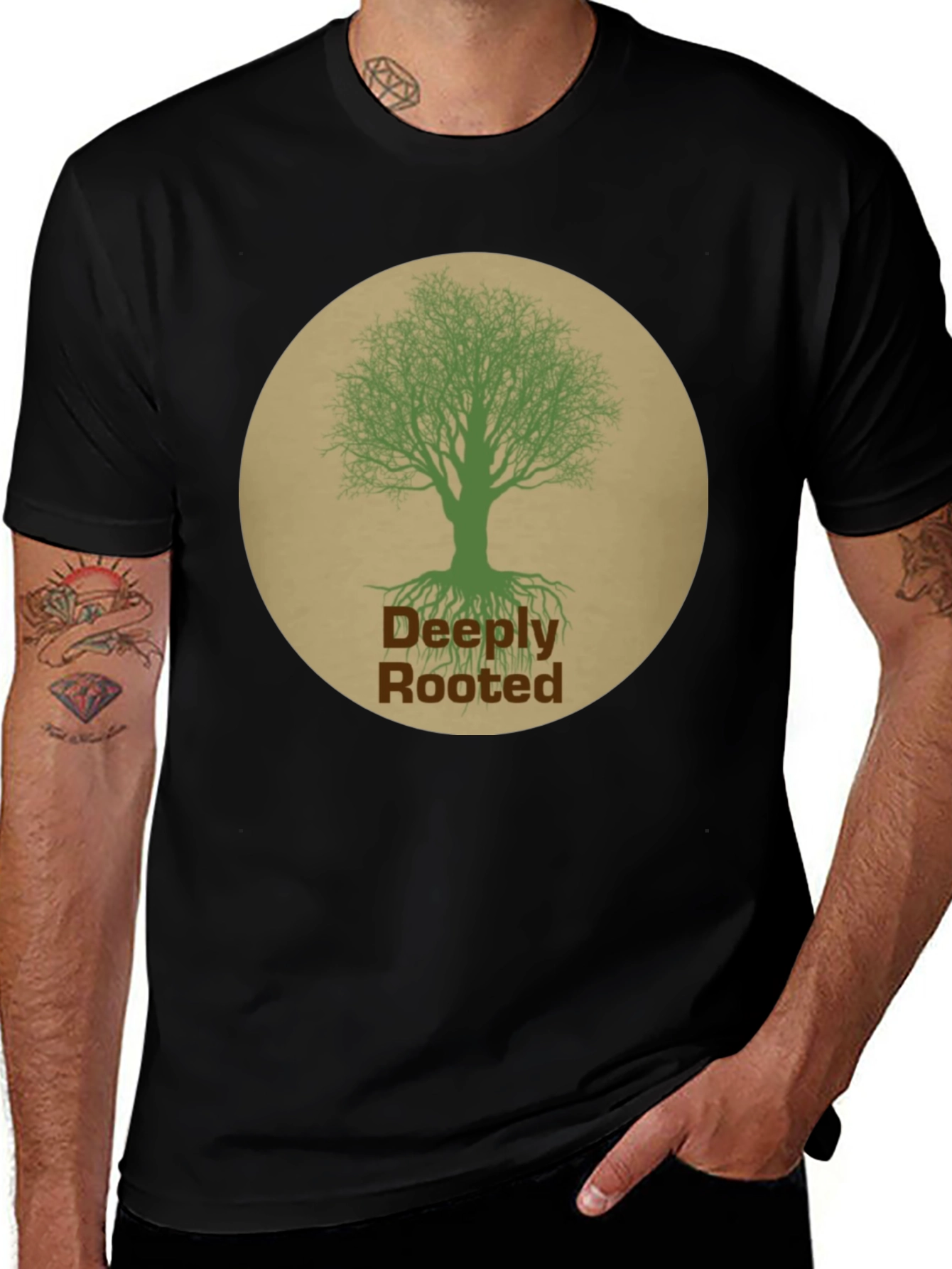 Deeply Rooted Tree Graphic T-Shirt
