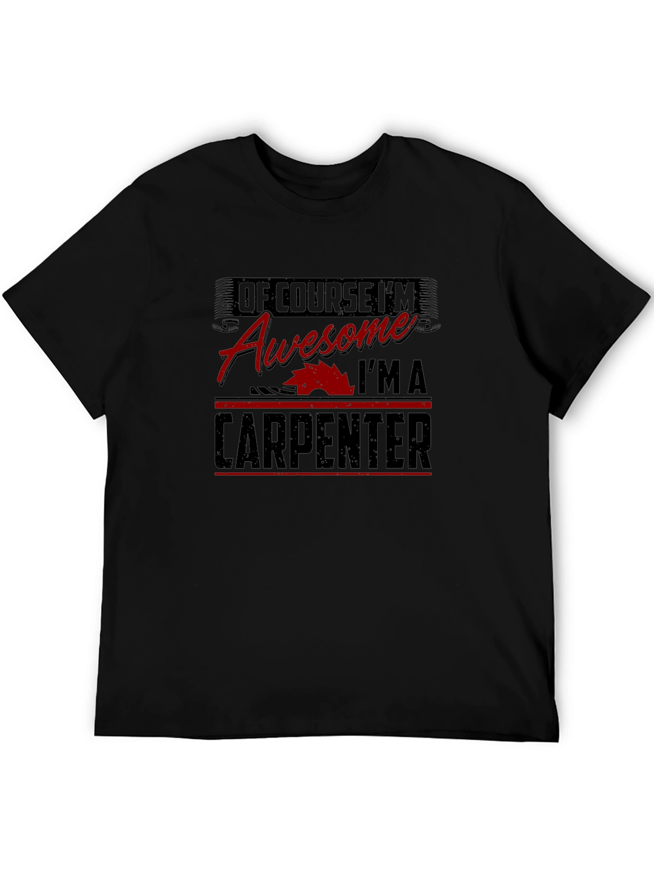 Awesome Carpenter Black Graphic T-Shirt