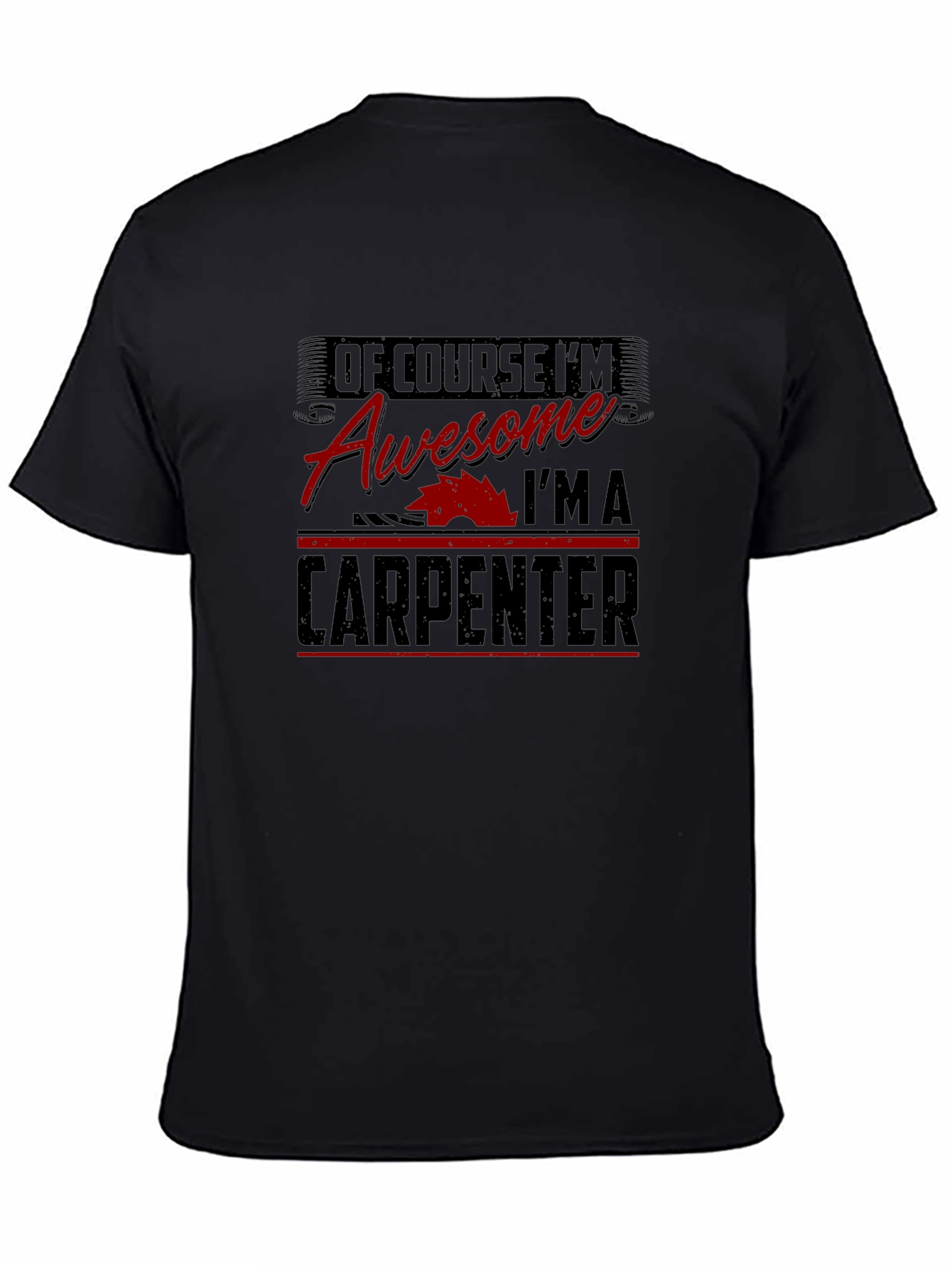 Awesome Carpenter Black Graphic T-Shirt