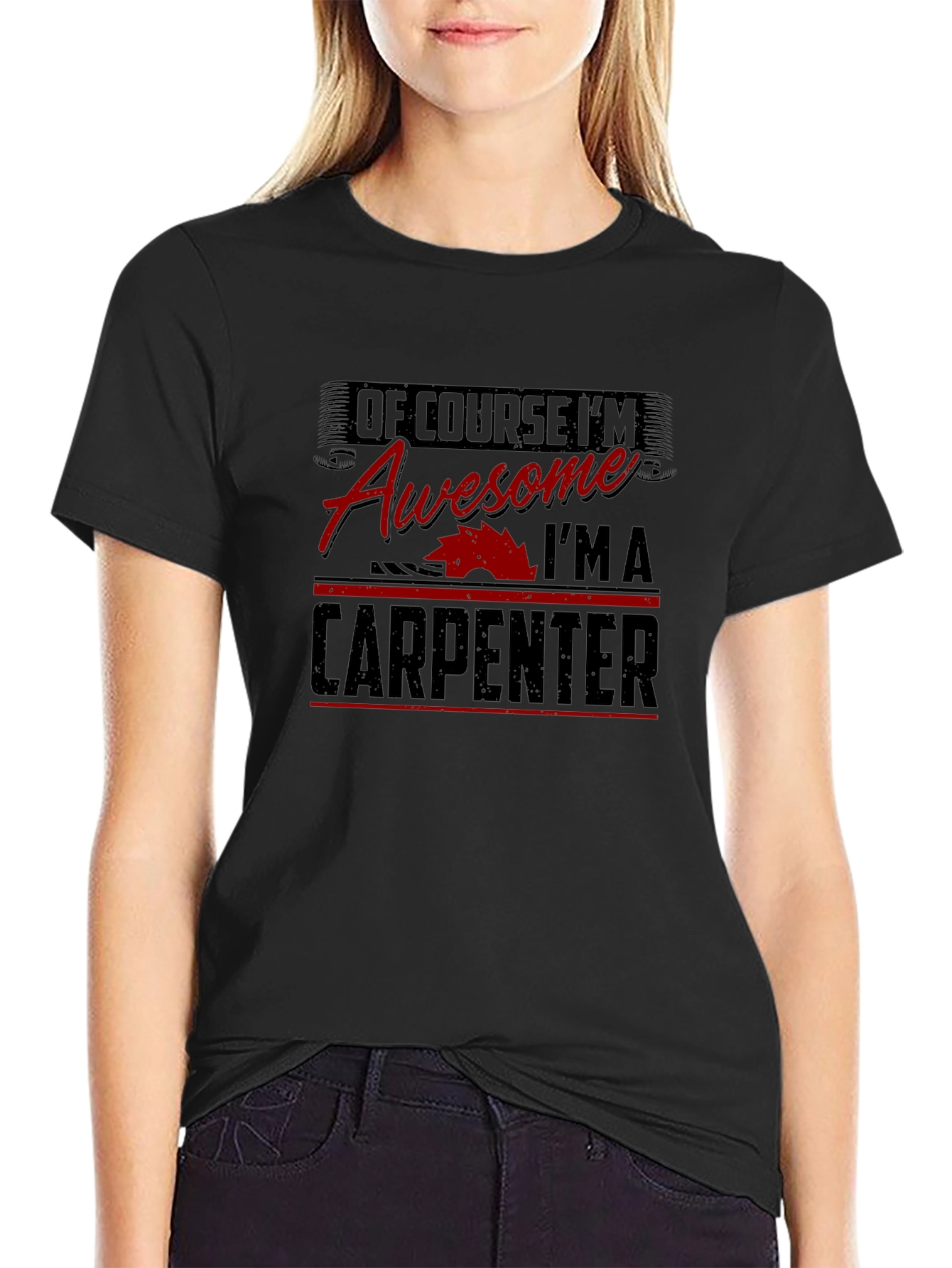 Awesome Carpenter Black Graphic T-Shirt