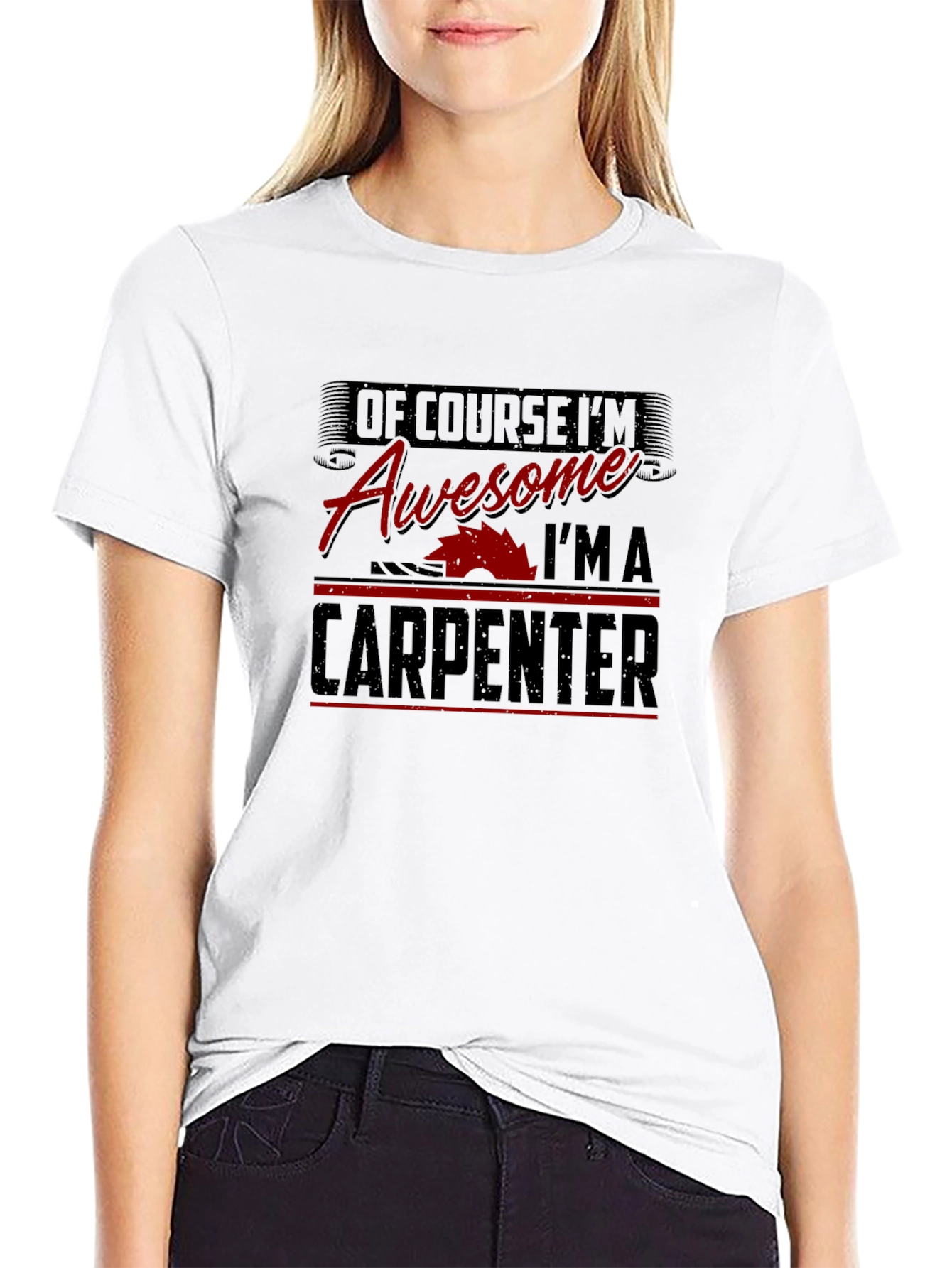 Awesome Carpenter Black Graphic T-Shirt