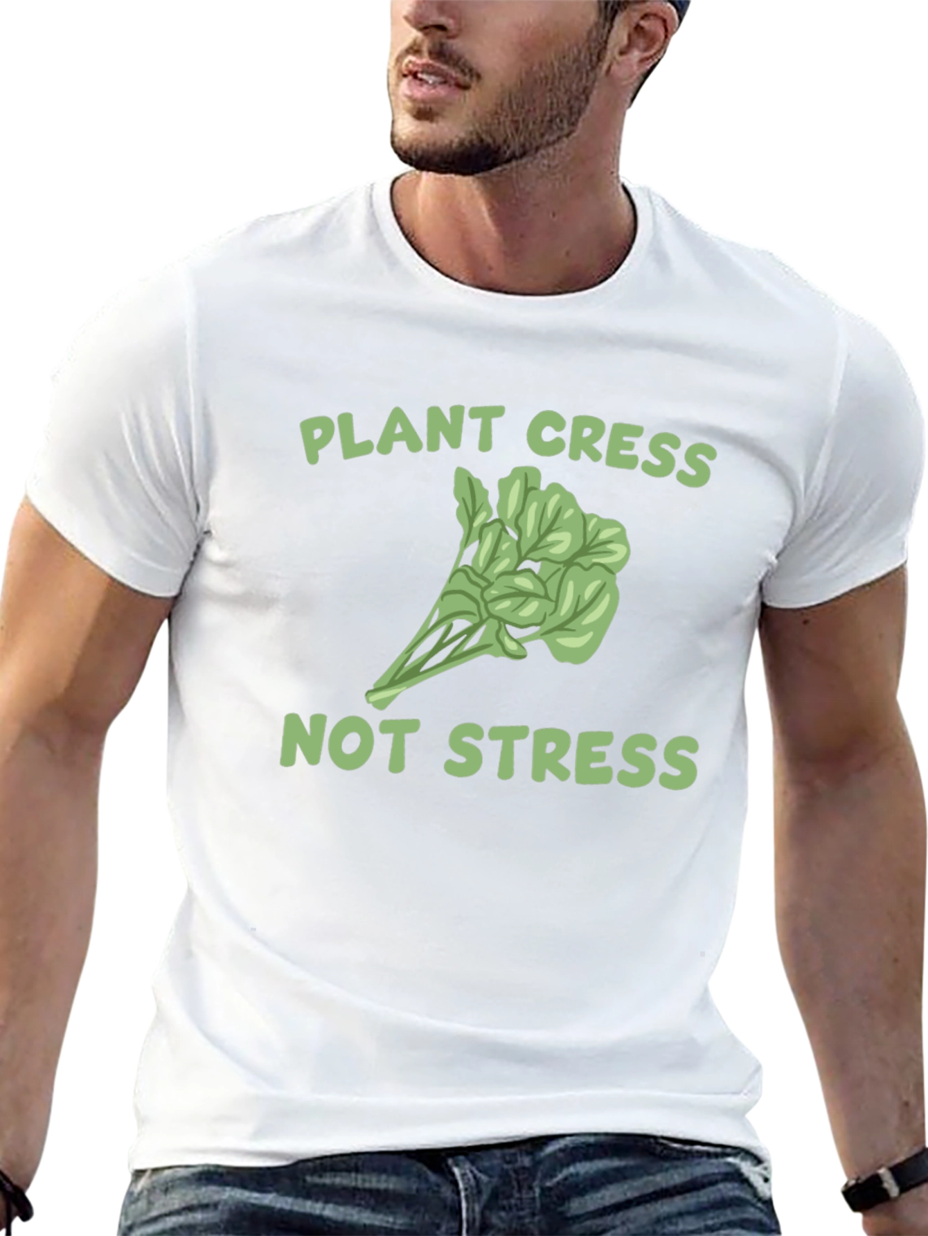 Plant Cress Not Stress Graphic T-Shirt