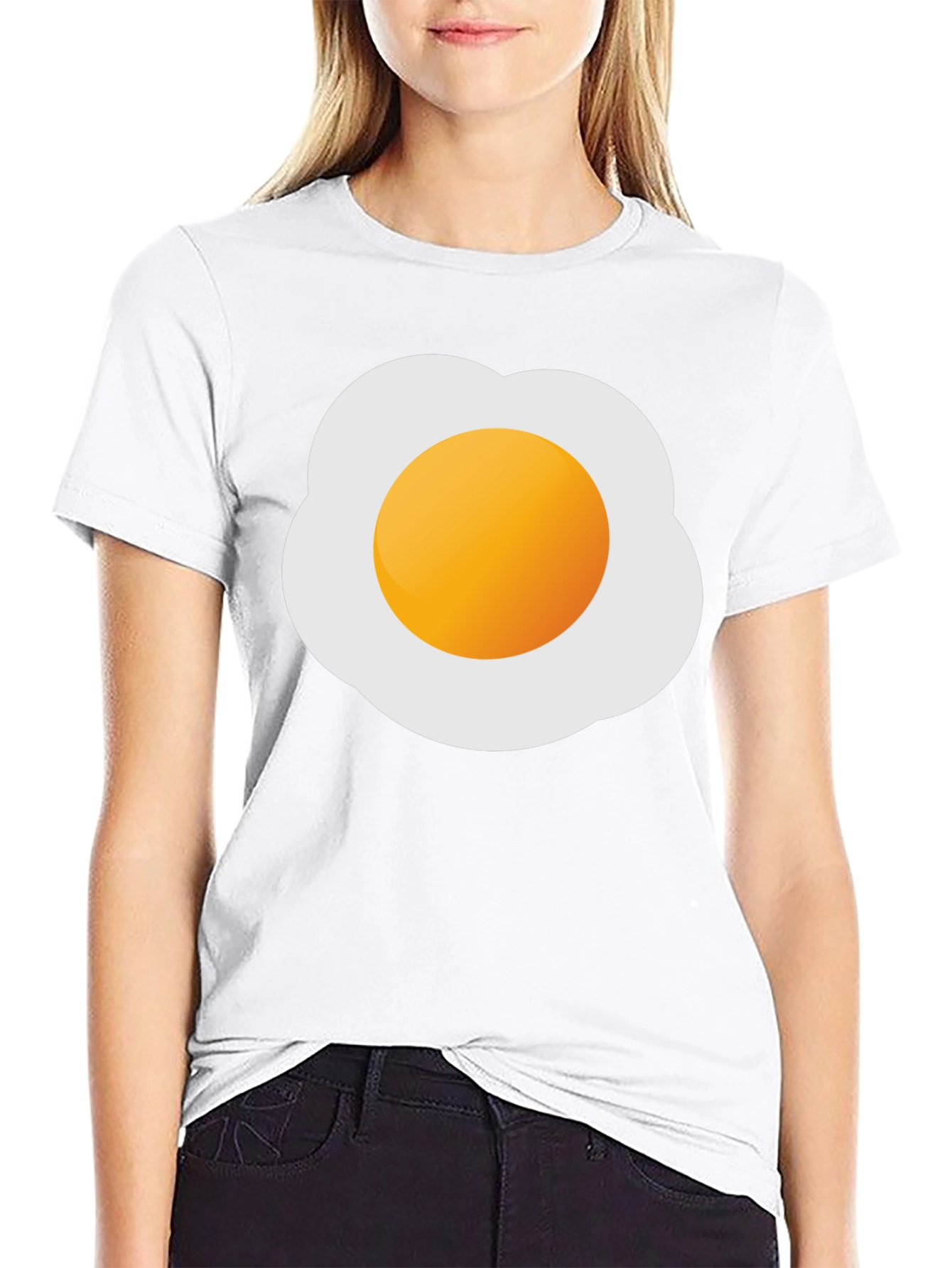 Fried Egg Graphic Tee - Novelty Casual T-Shirt